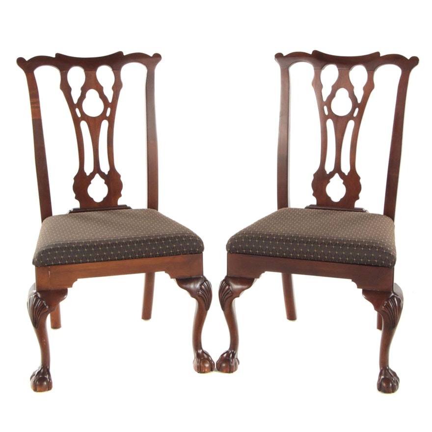 Pair of Romweber "Traditions Made Modern" Chippendale Style Side Chairs