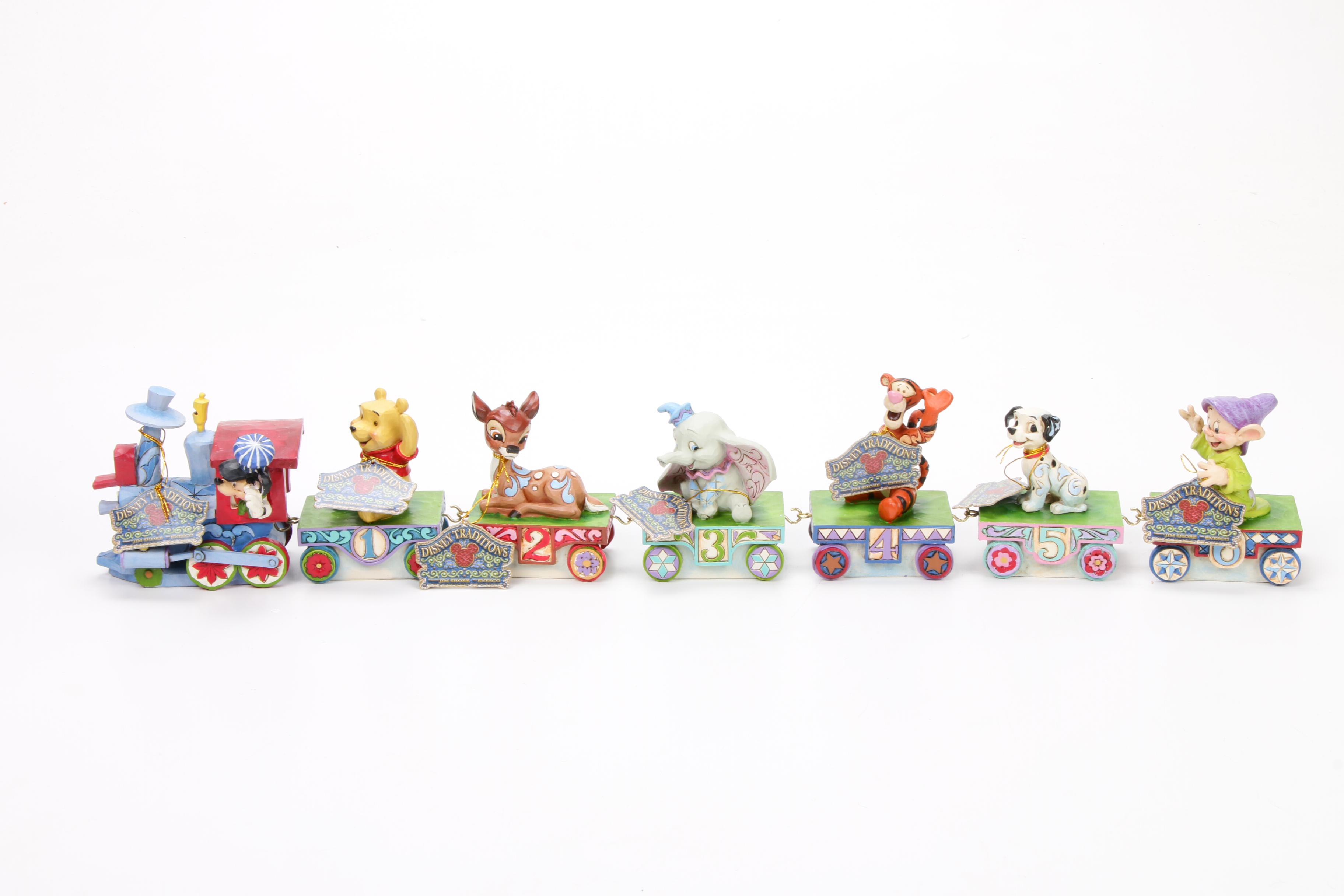 Jim Shore Walt Disney Birthday Train Figurines