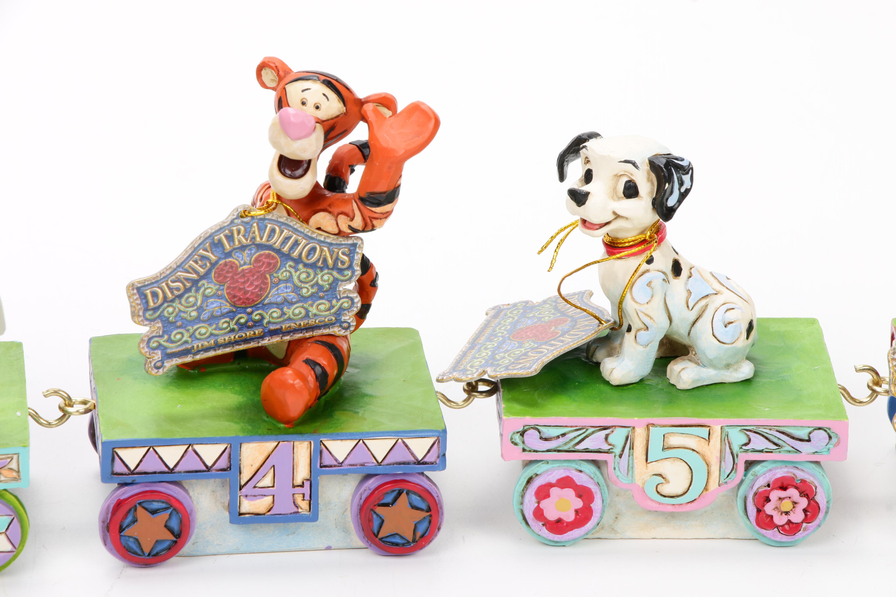 Jim Shore Walt Disney Birthday Train Figurines