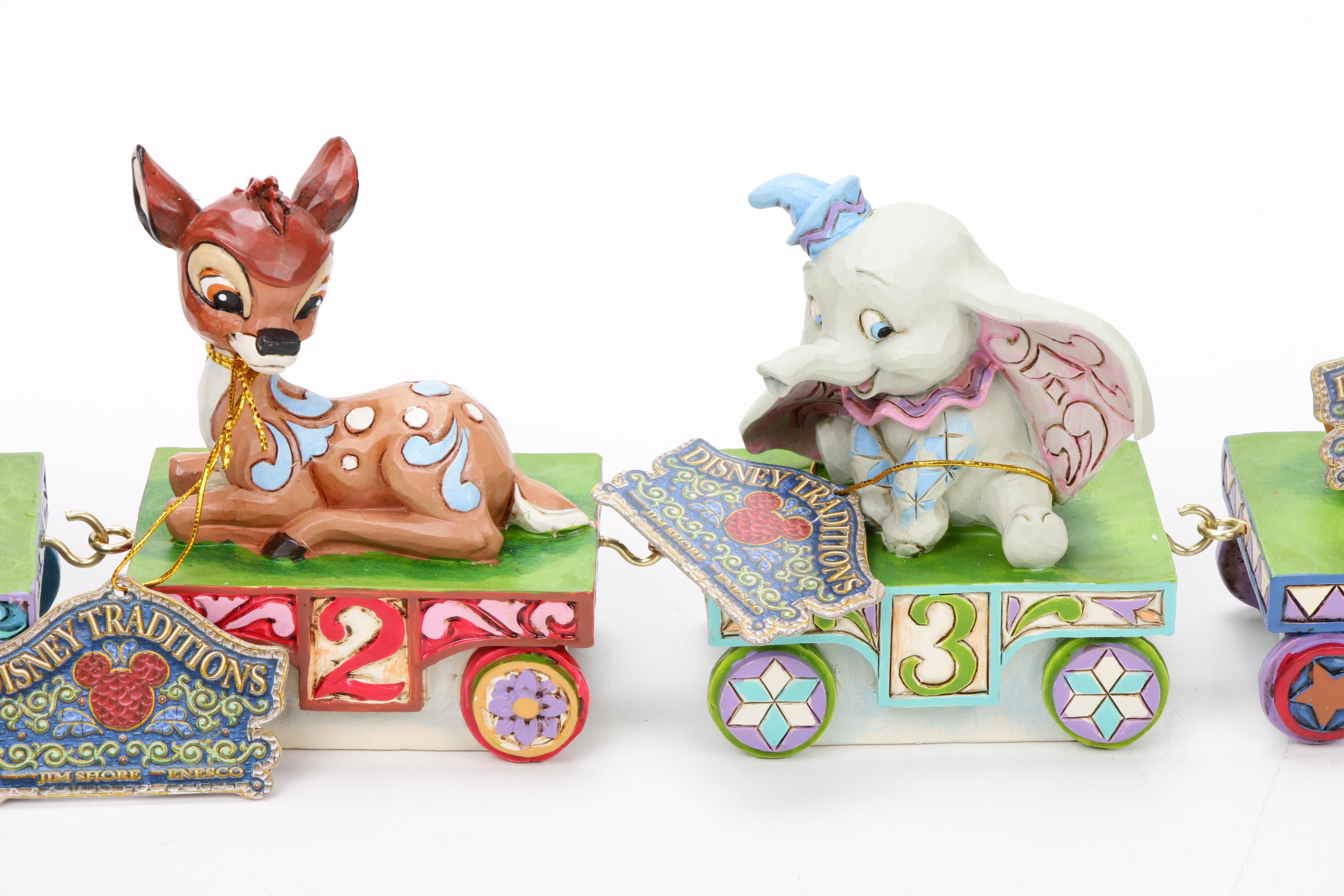 Jim Shore Walt Disney Birthday Train Figurines