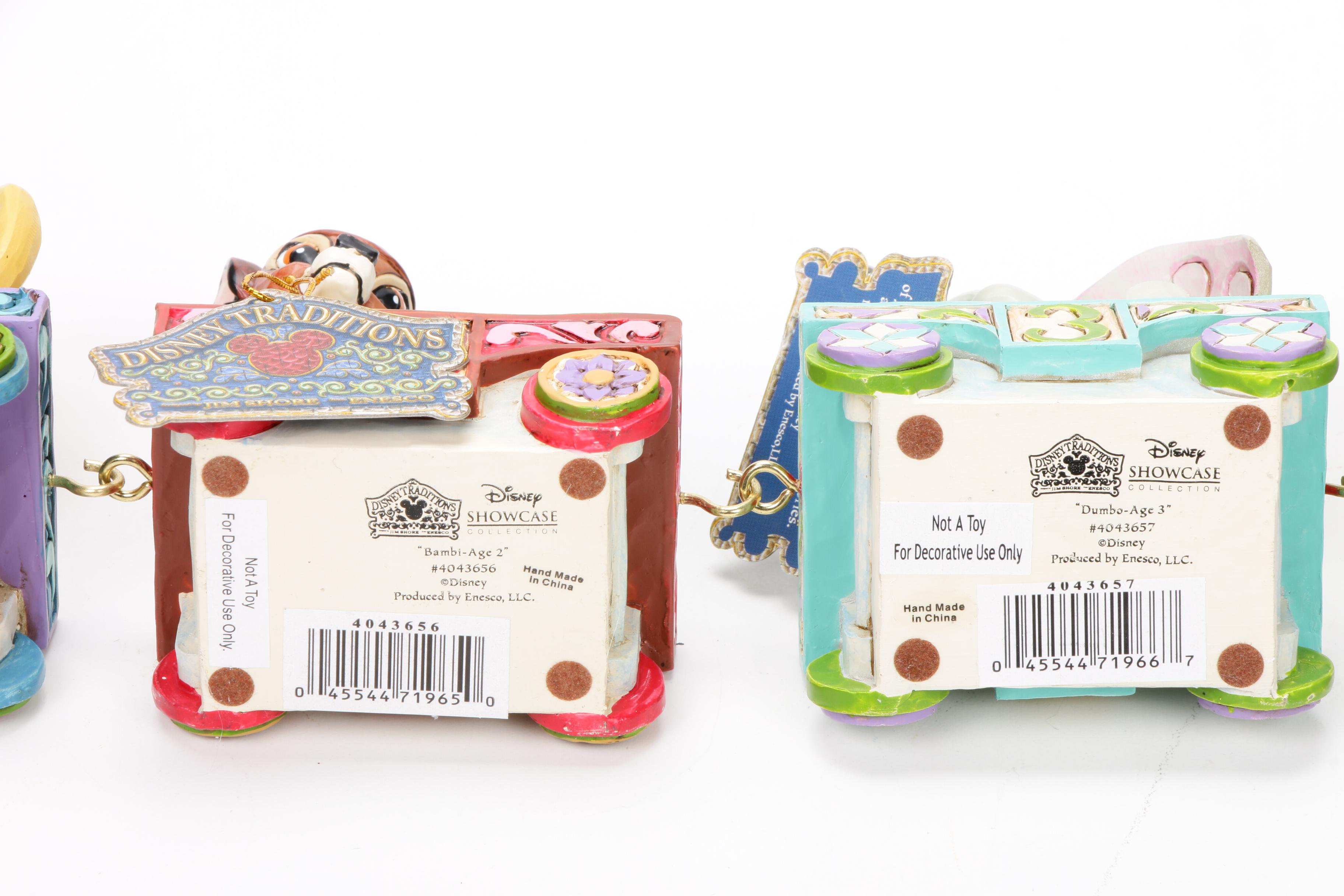 Jim Shore Walt Disney Birthday Train Figurines