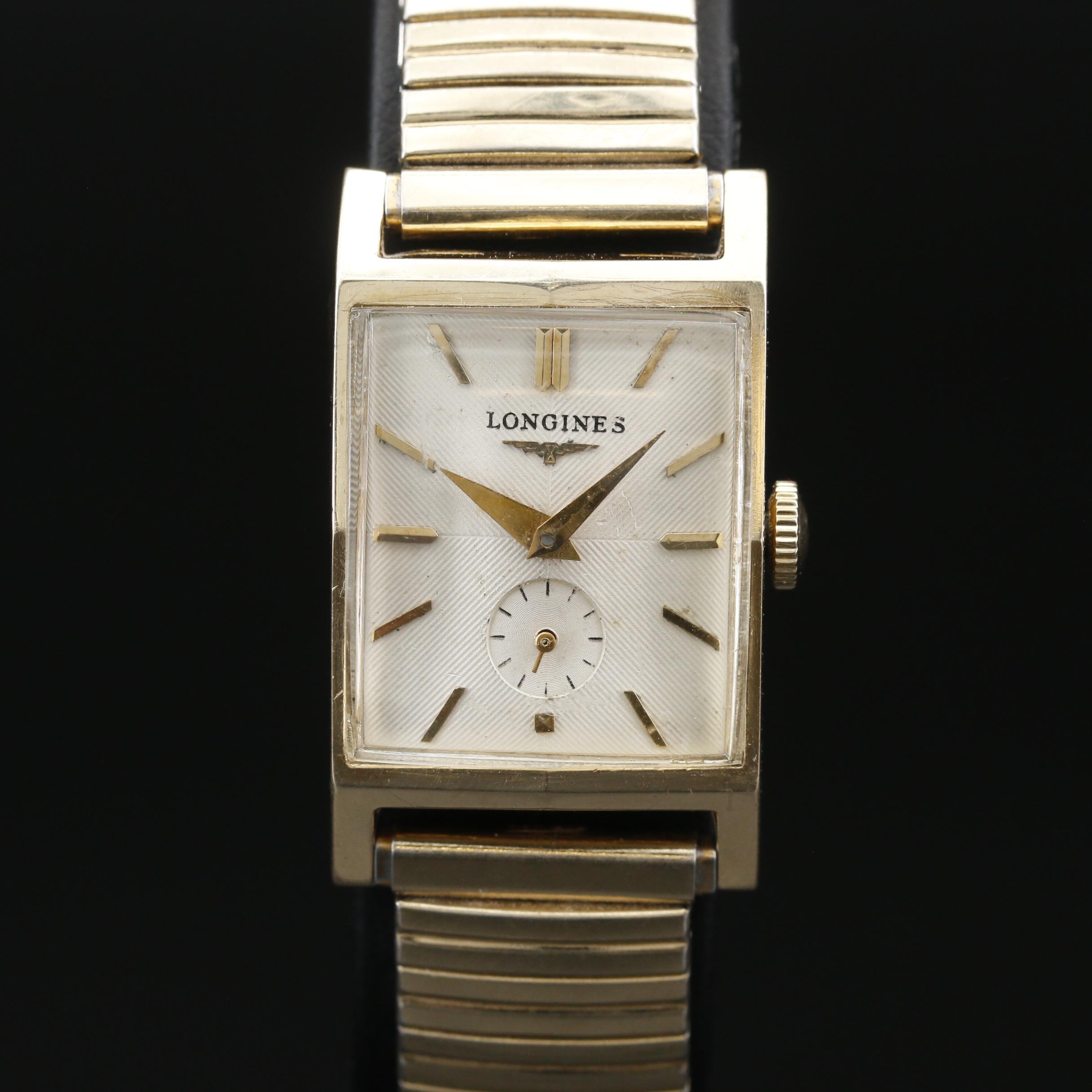 1952 Longines President Roosevelt 14K Gold Stem Wind Watch