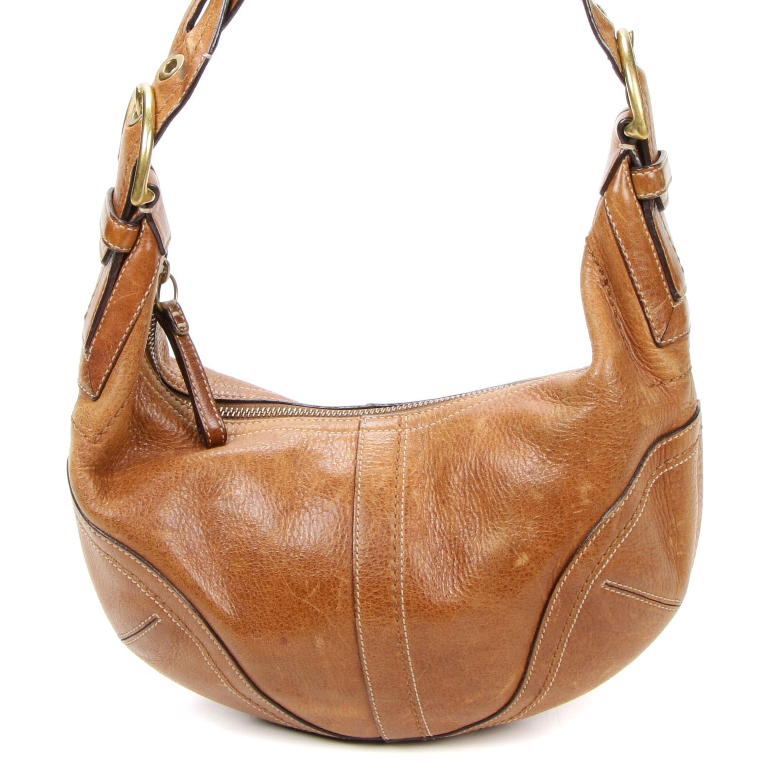 Coach Soho Braided Leather Strap Hobo Shoulder Bag