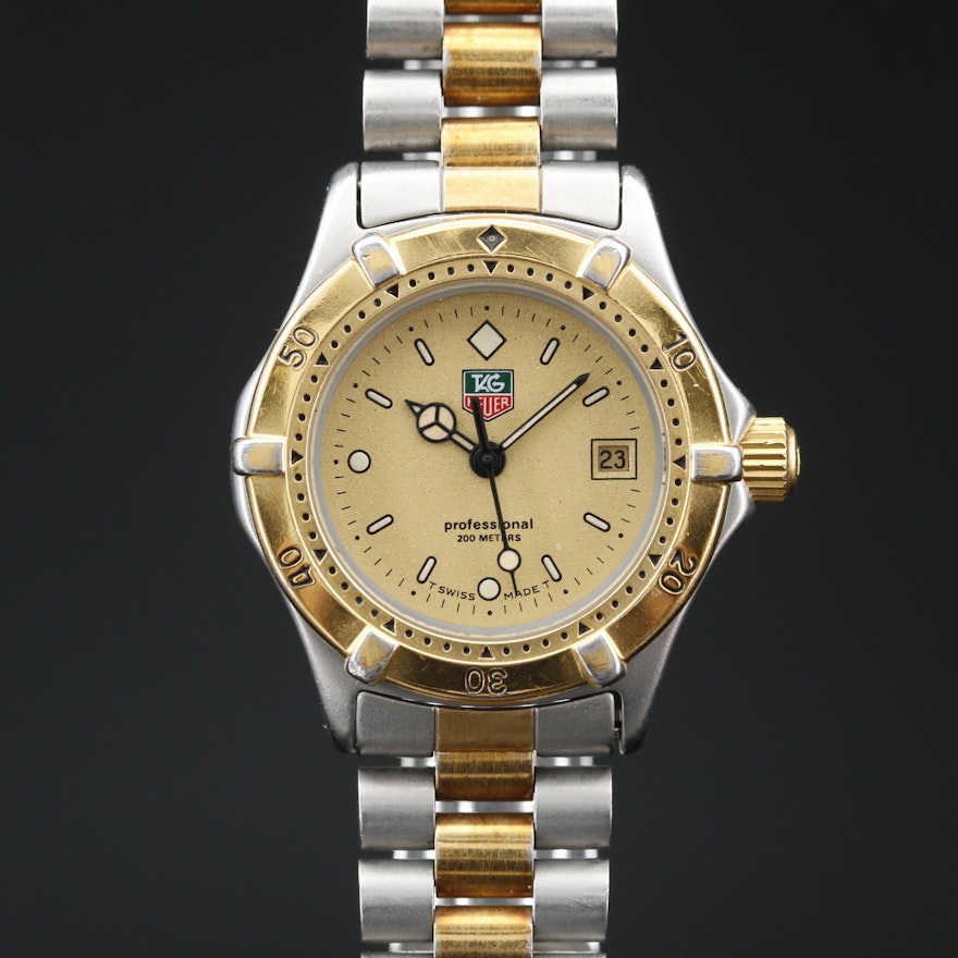 TAG Heuer 2000 Professional Stainless Steel Quartz Wristwatch