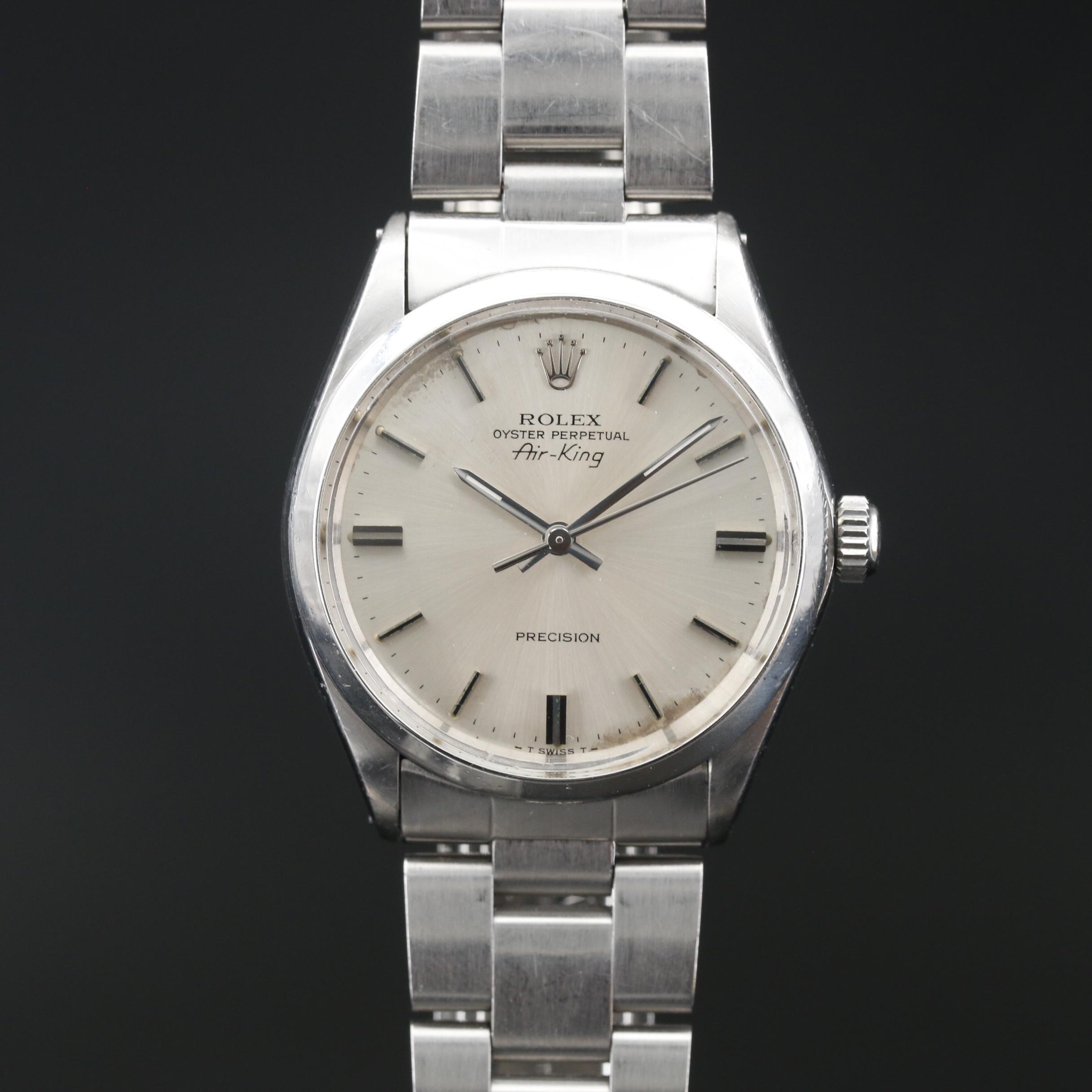 1974 Rolex Air King Stainless Steel Watch
