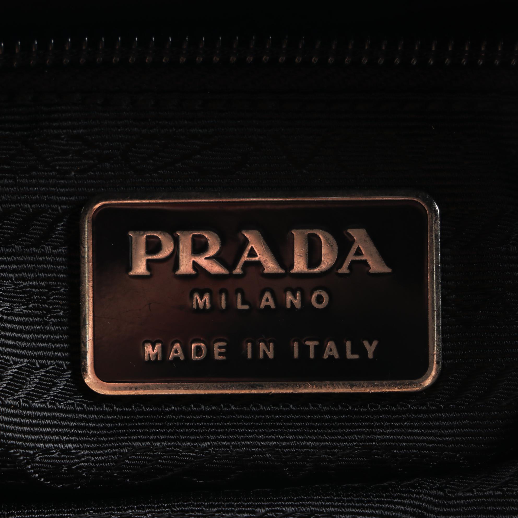 Prada Acrylic Strap and Black Vela Sport Tessuto Nylon Shoulder Bag