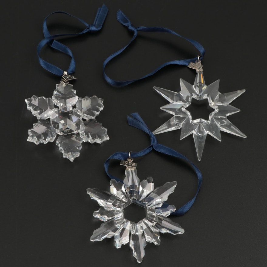 Swarovski Crystal Annual Christmas Ornaments 1996–1998