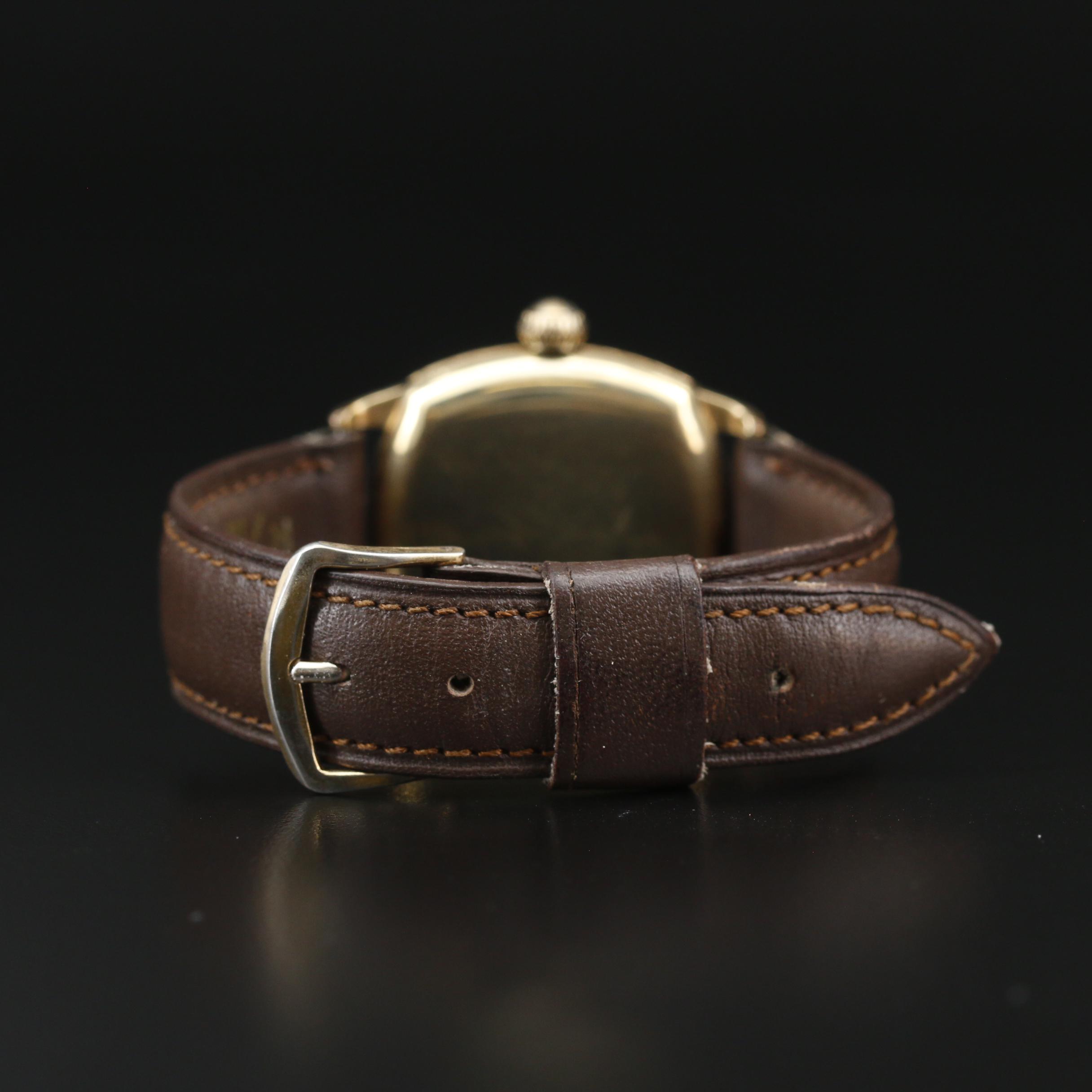 Gruen 14K Gold Filled Art Deco Style Watch, Mid To Late 1920s