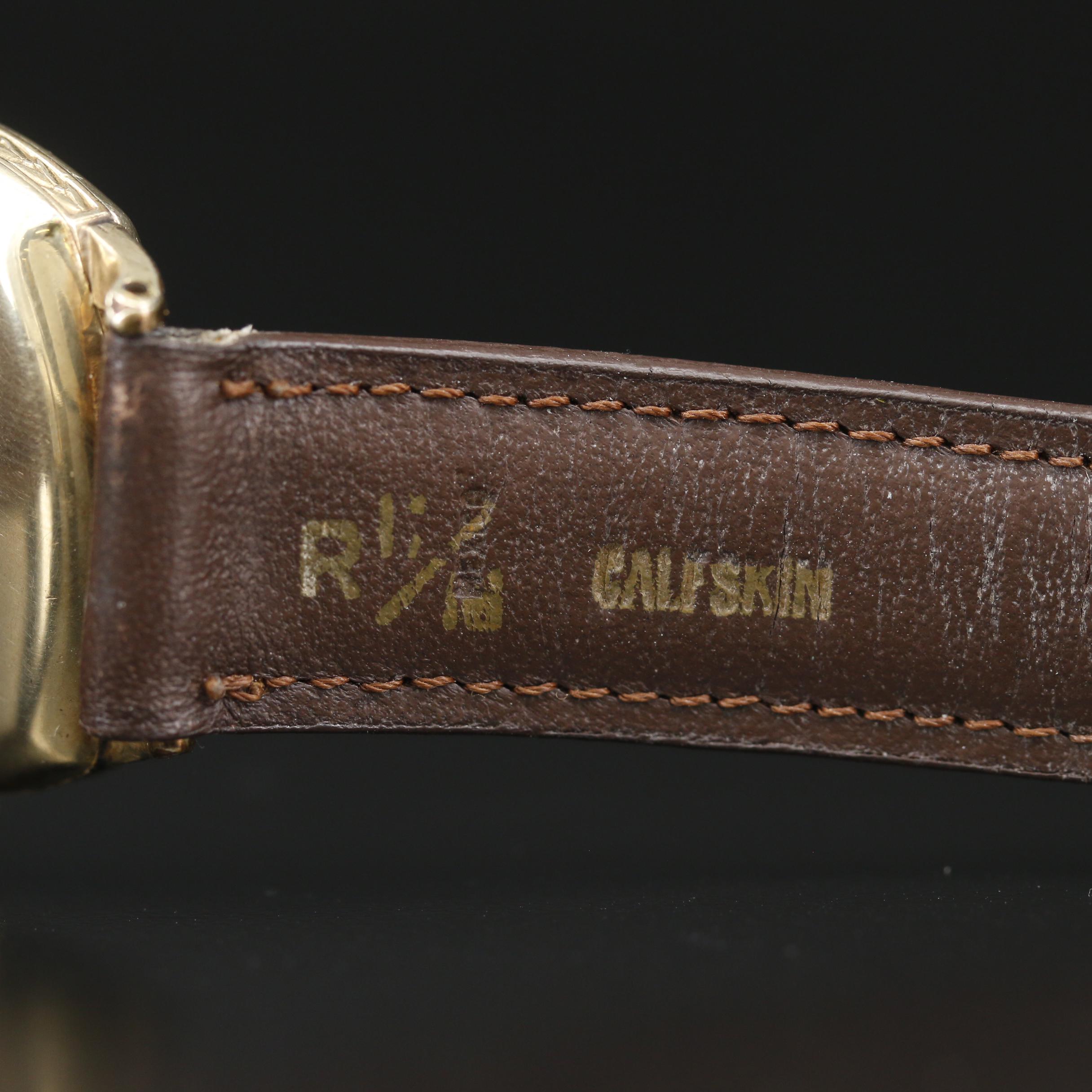 Gruen 14K Gold Filled Art Deco Style Watch, Mid To Late 1920s