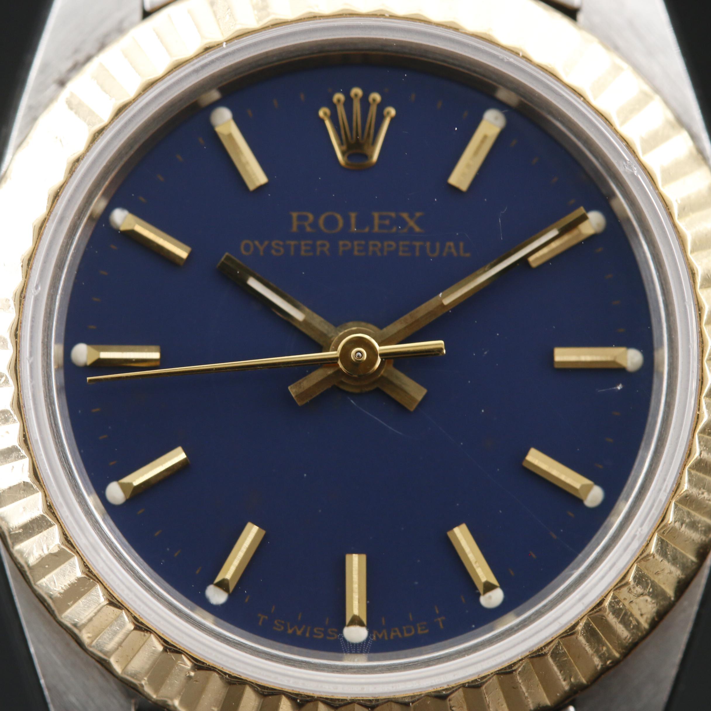 1987 Rolex Oyster Perpetual 18K Gold and Stainless Steel Automatic Watch