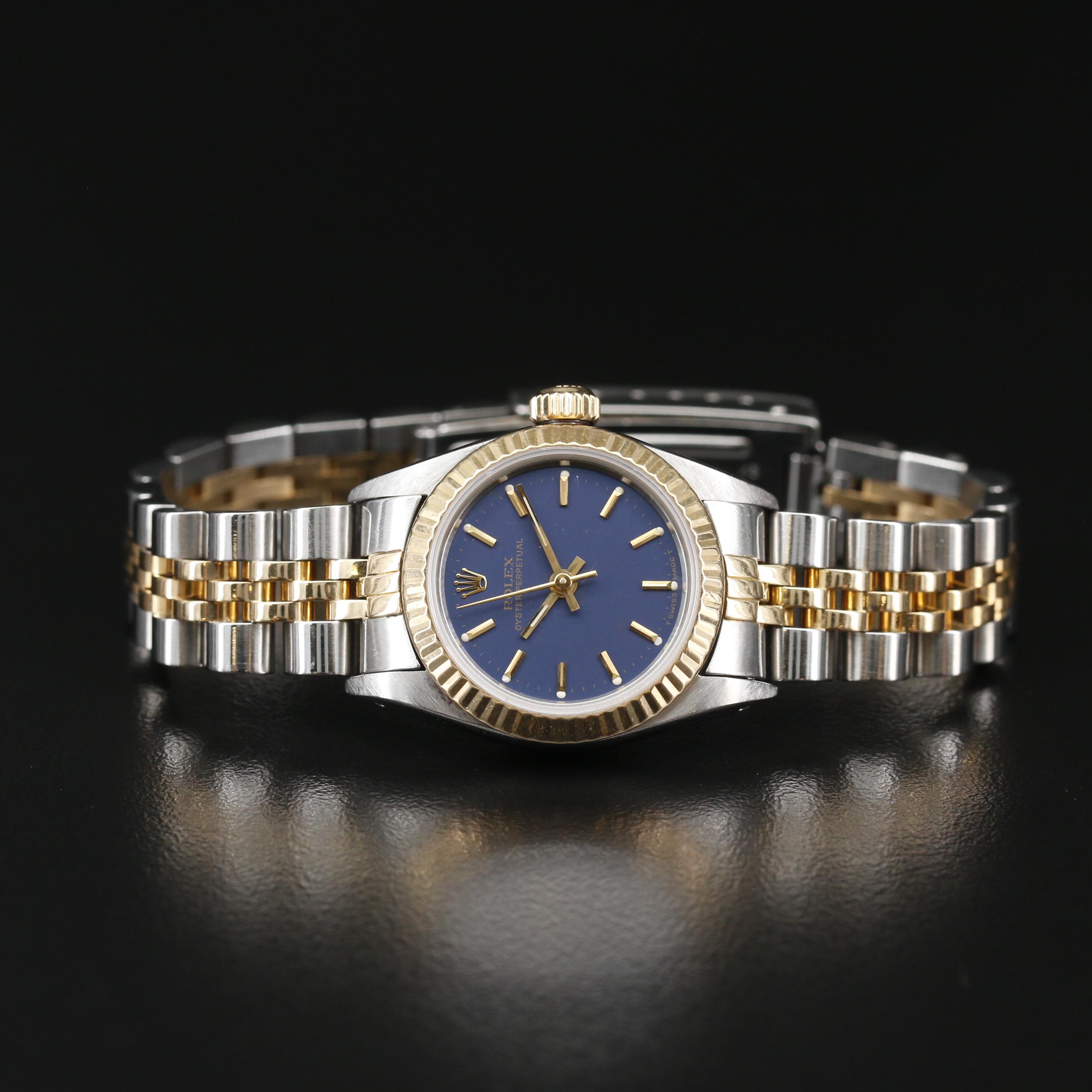 1987 Rolex Oyster Perpetual 18K Gold and Stainless Steel Automatic Watch