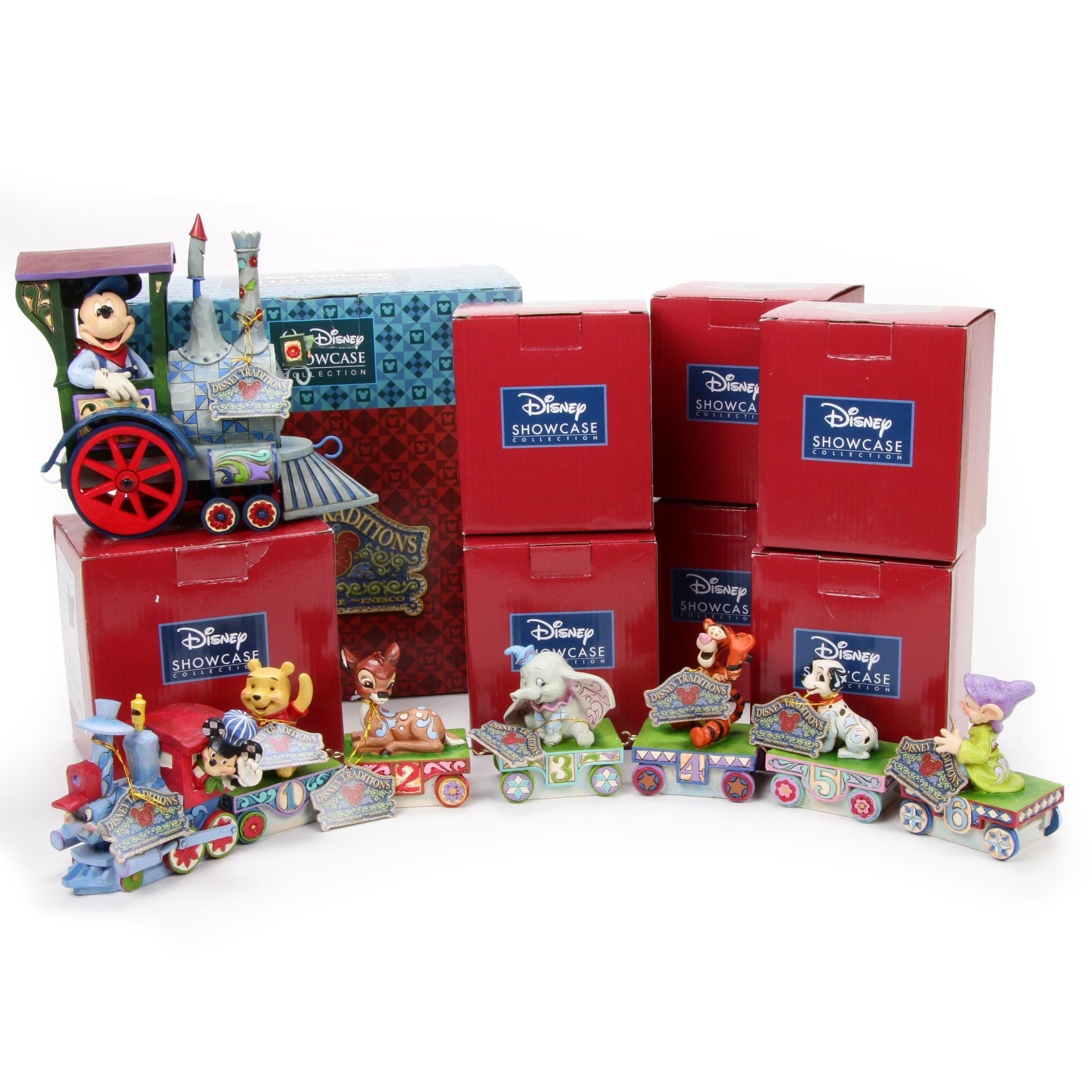 Jim Shore Walt Disney Birthday Train Figurines