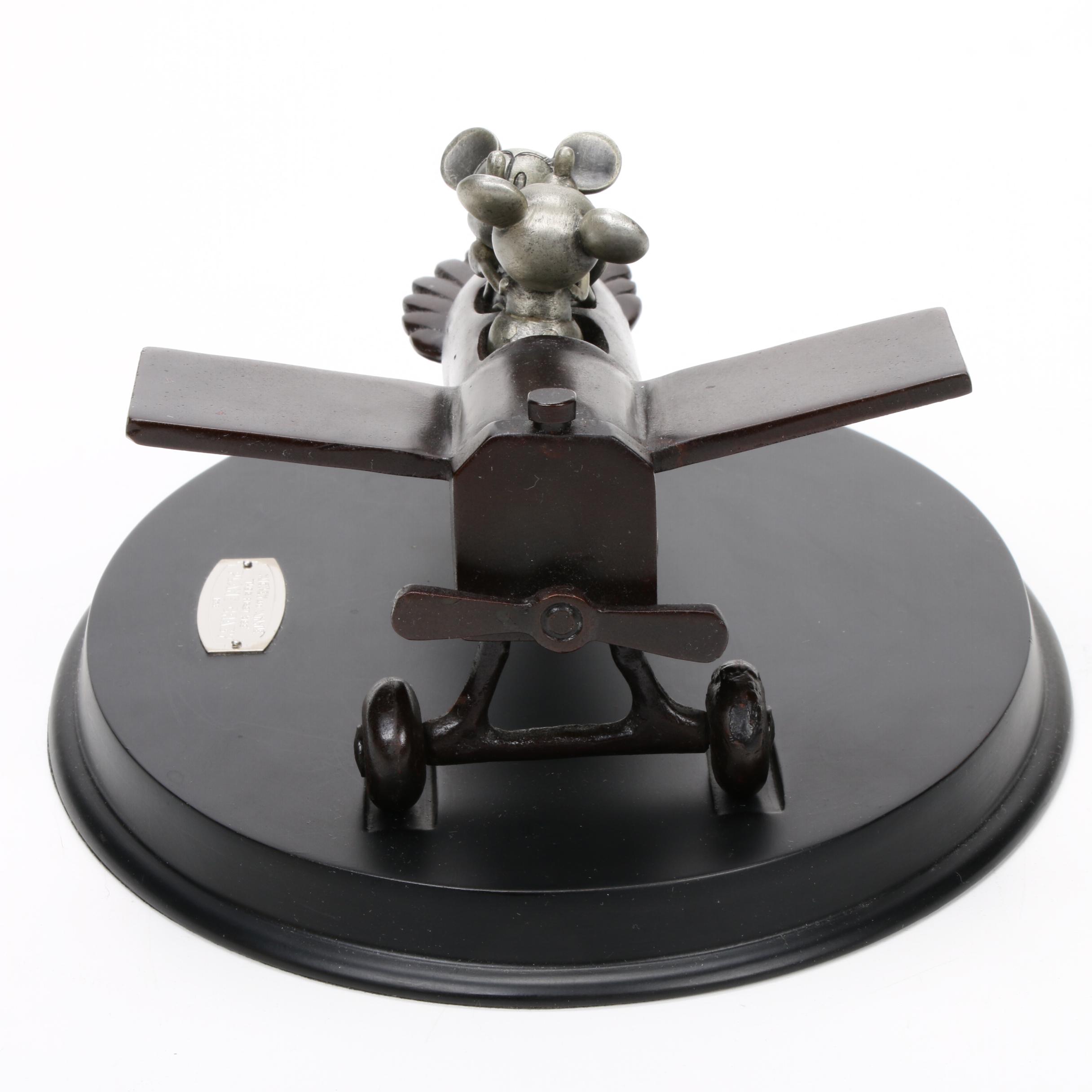 Disney "Their First Kiss" from Plane Crazy Bronze Mickey and Minnie Figurine