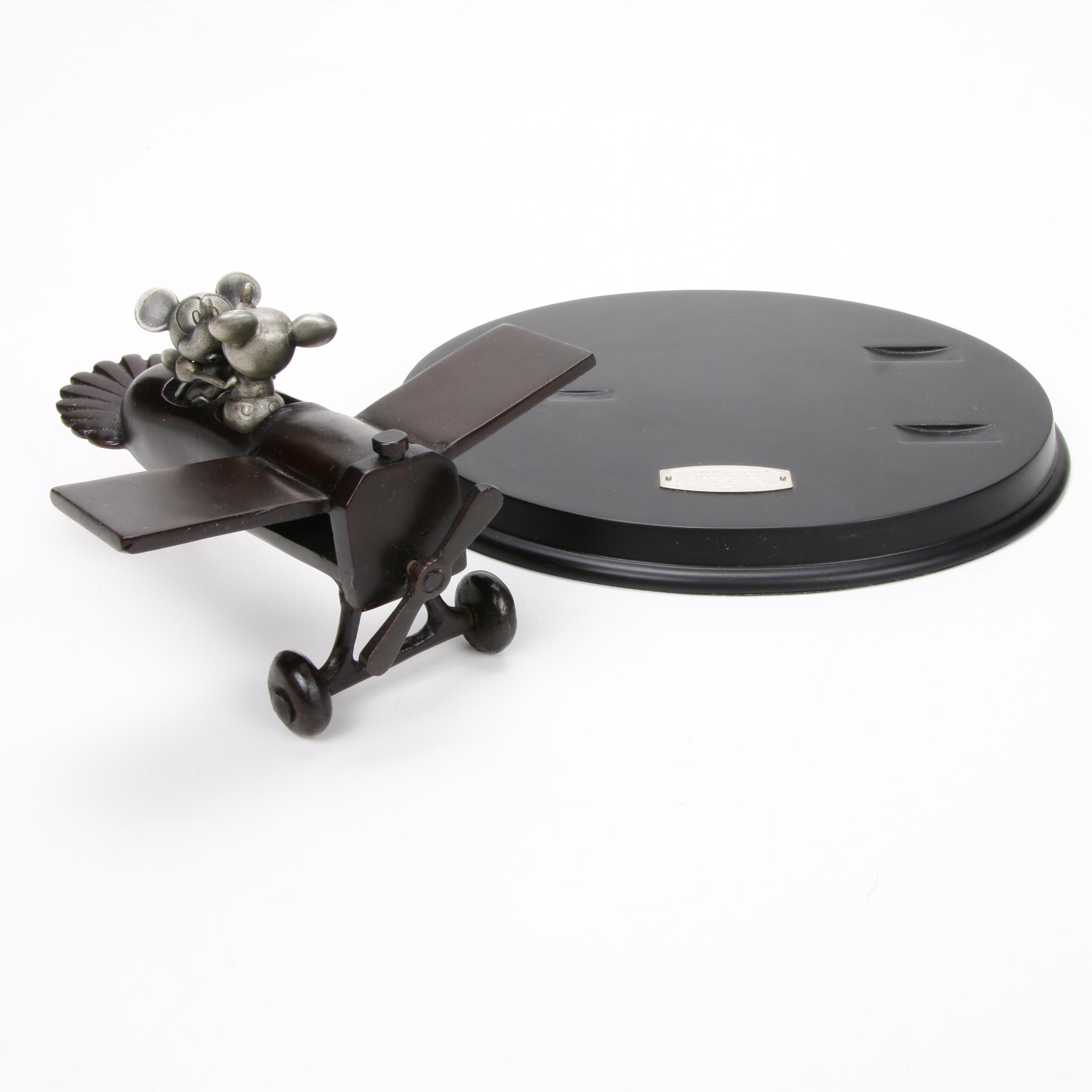 Disney "Their First Kiss" from Plane Crazy Bronze Mickey and Minnie Figurine