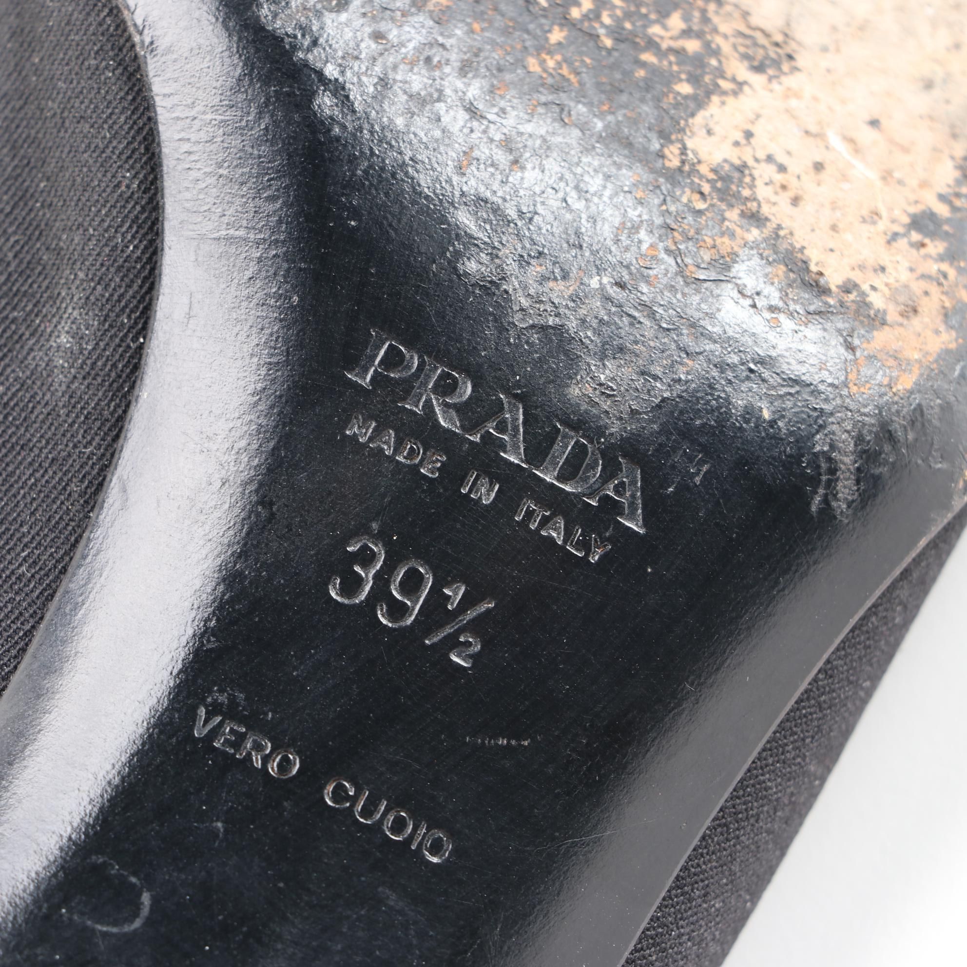 Prada Black Fabric Pumps