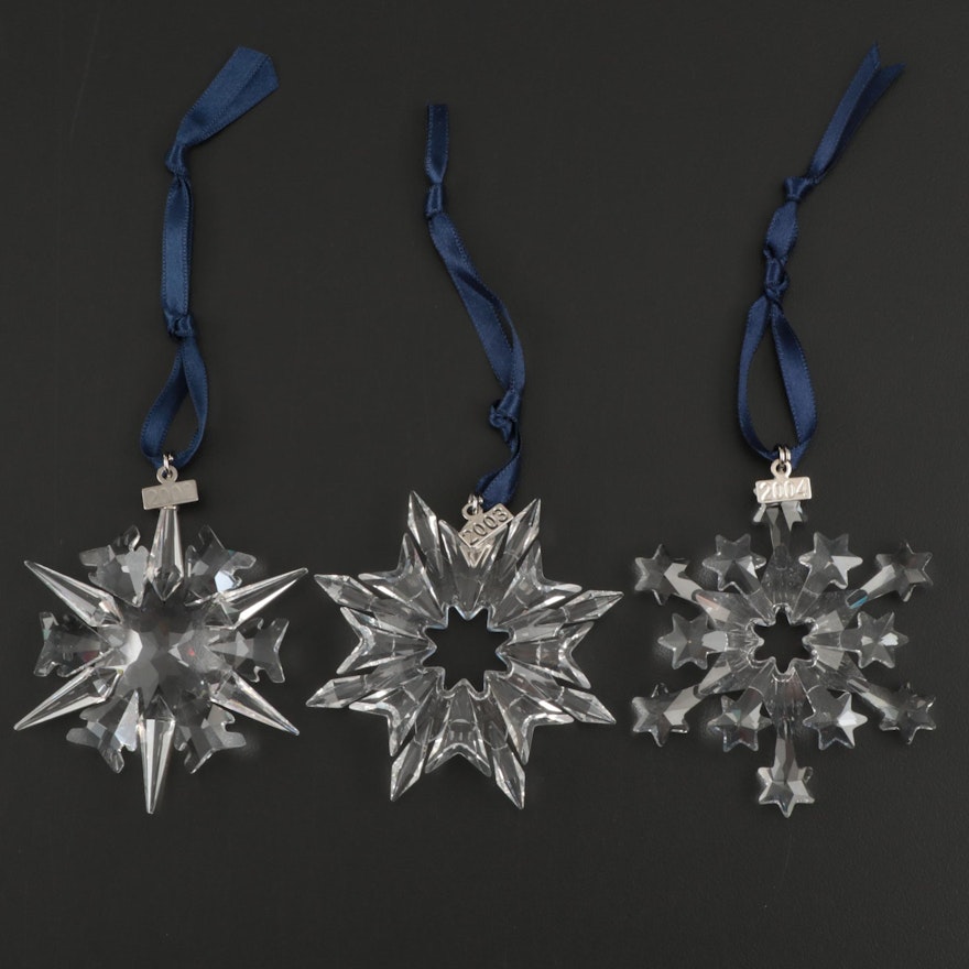 Swarovski Crystal Annual Christmas Ornaments, 2002–2004