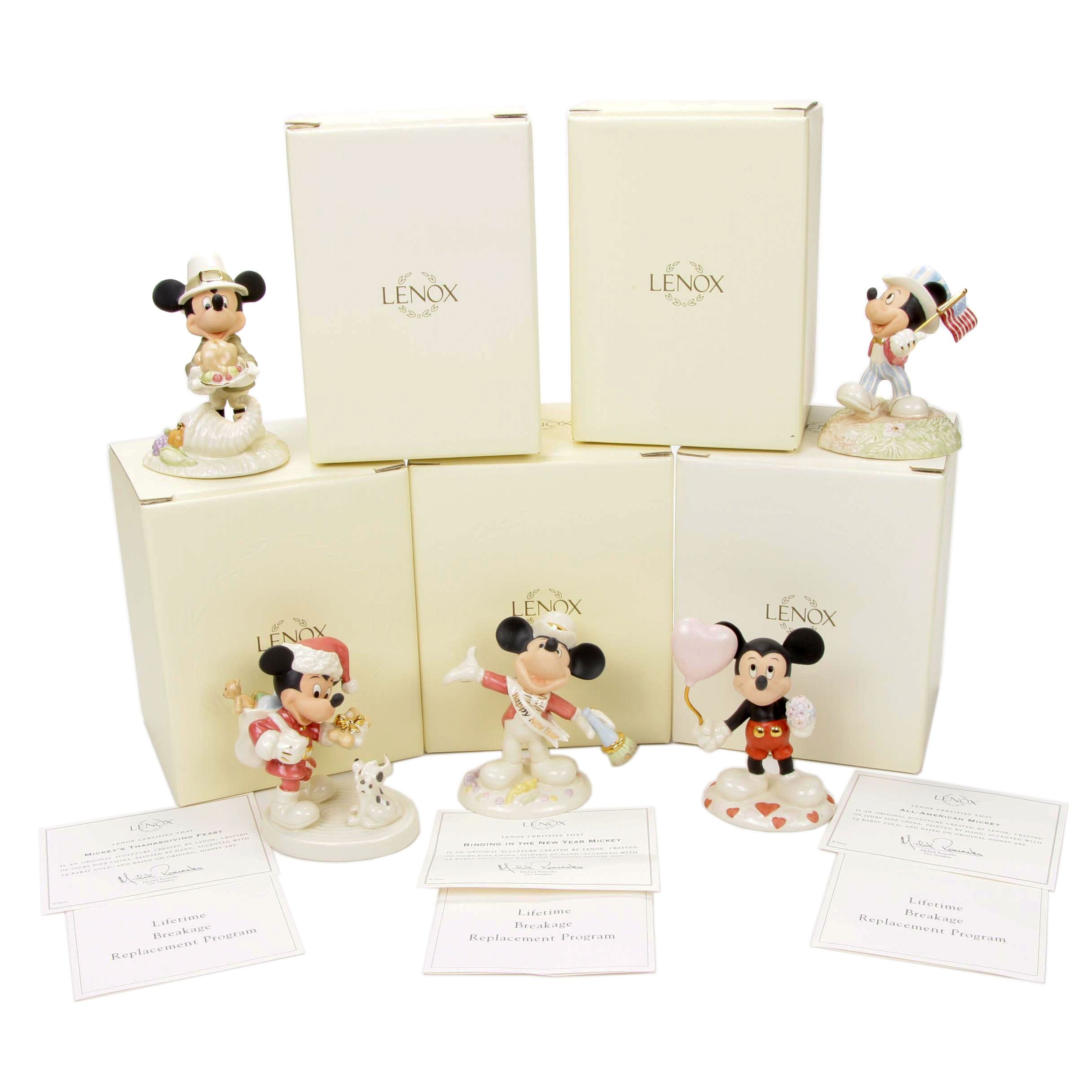 Lenox Walt Disney Showcase Collection Holiday Figurines
