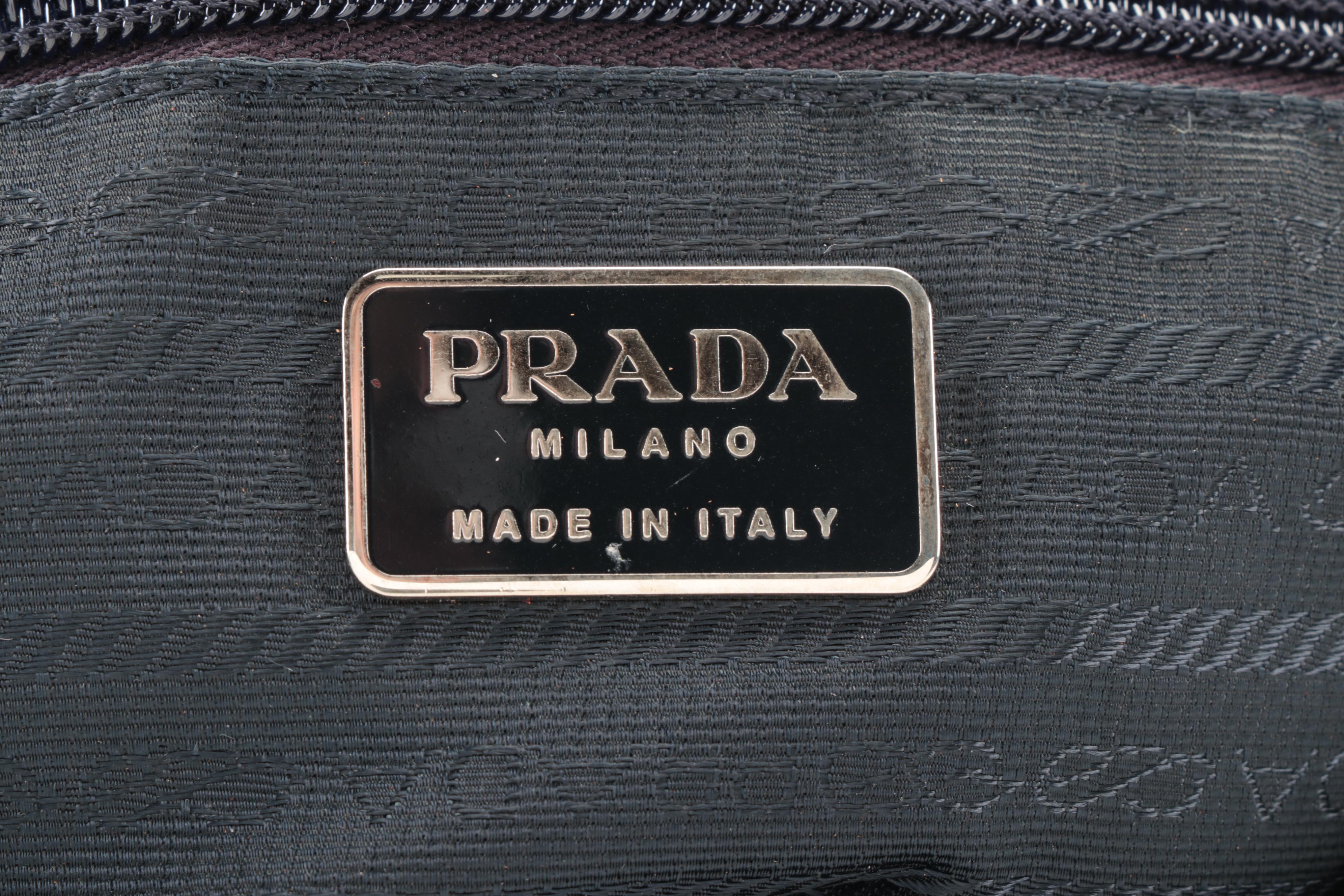 Prada Tessuto Nylon Shoulder Bag in Light Teal Blue