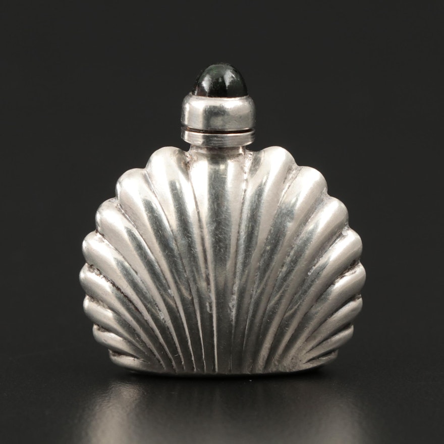 Mexican Sterling Silver Perfume Vile with Glass Bead Accent