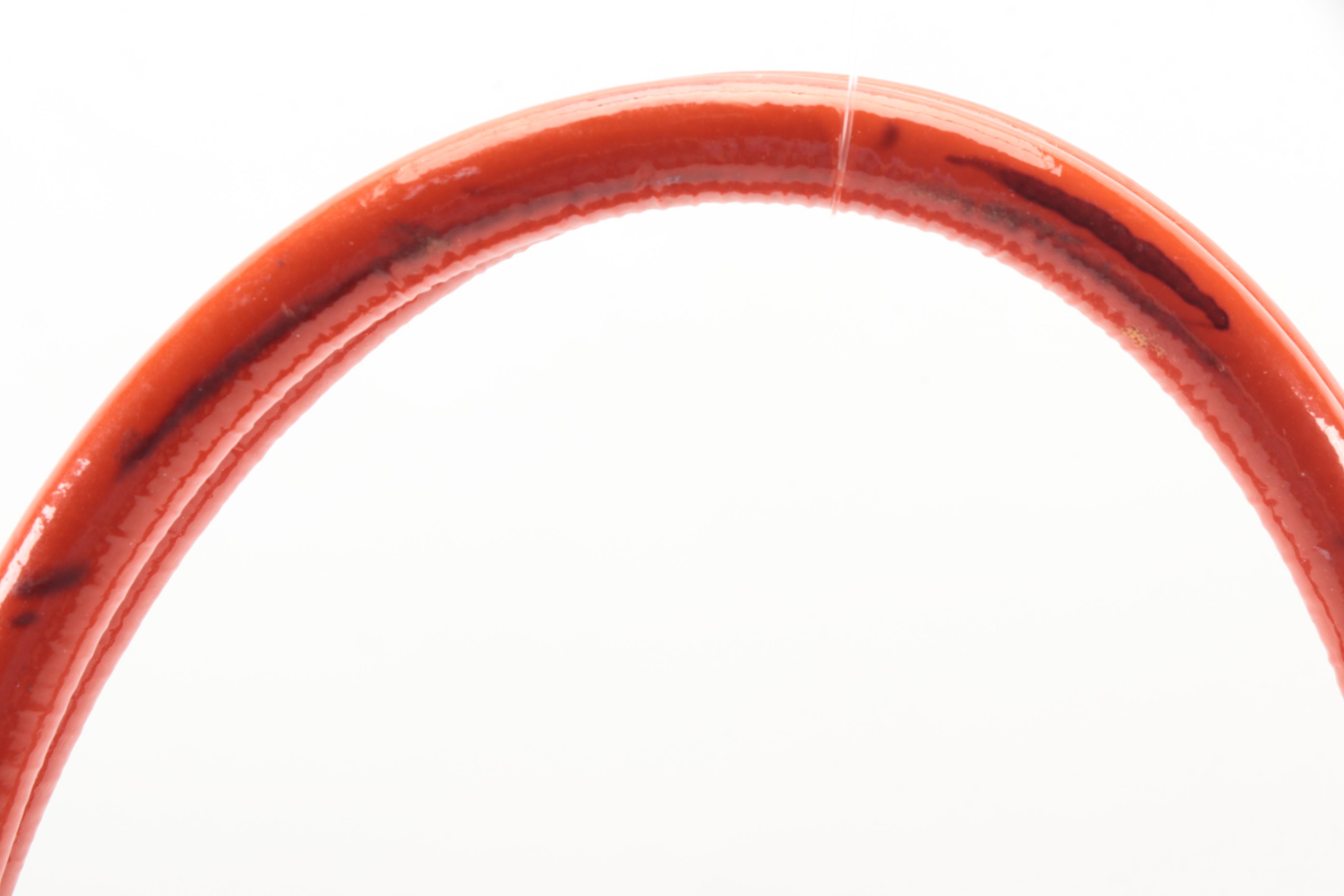 Prada Orange Large Print Logo Tessuto Canvas and Patent Leather Tote