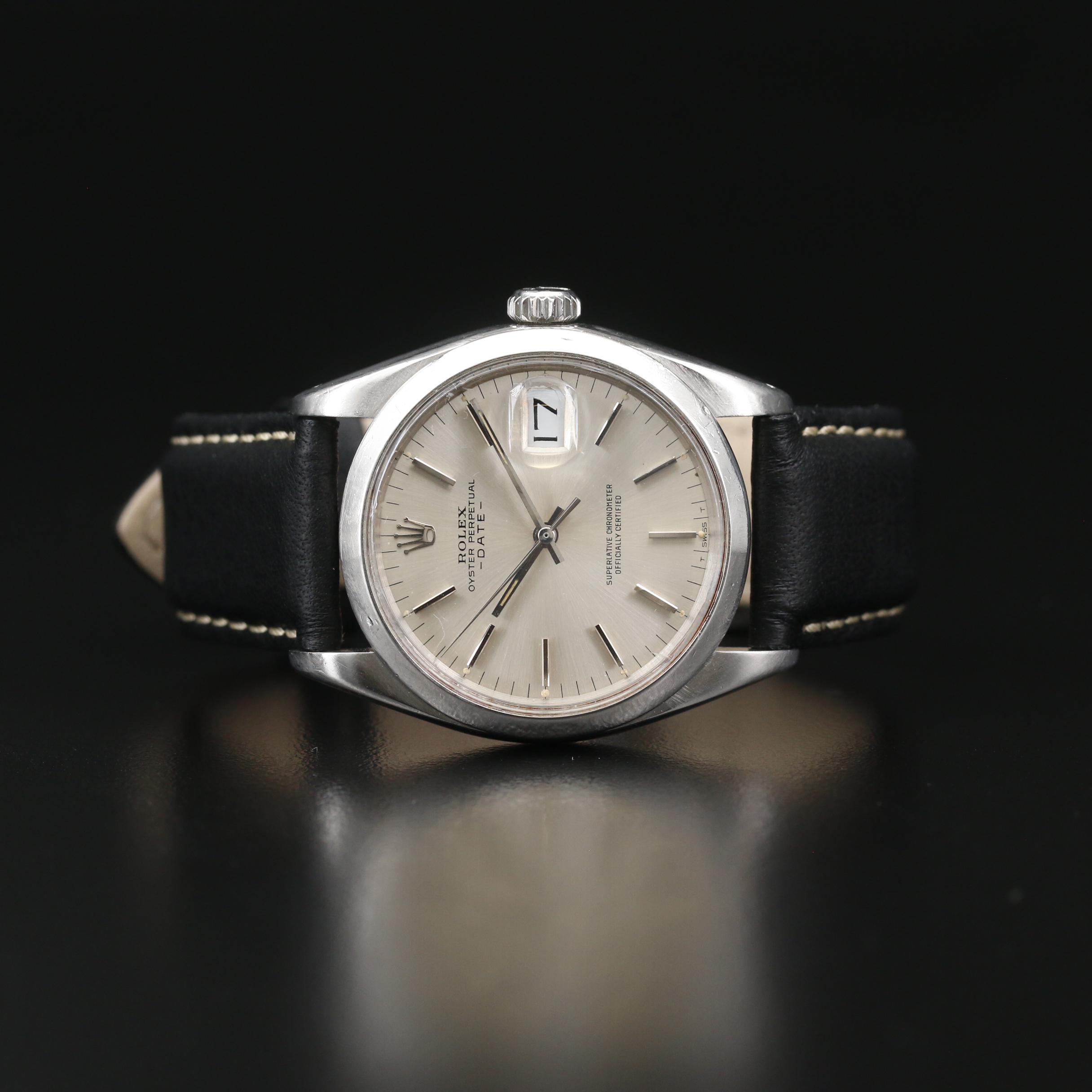 1966 Rolex "Oyster Perpetual Date" Stainless Steel Automatic Watch
