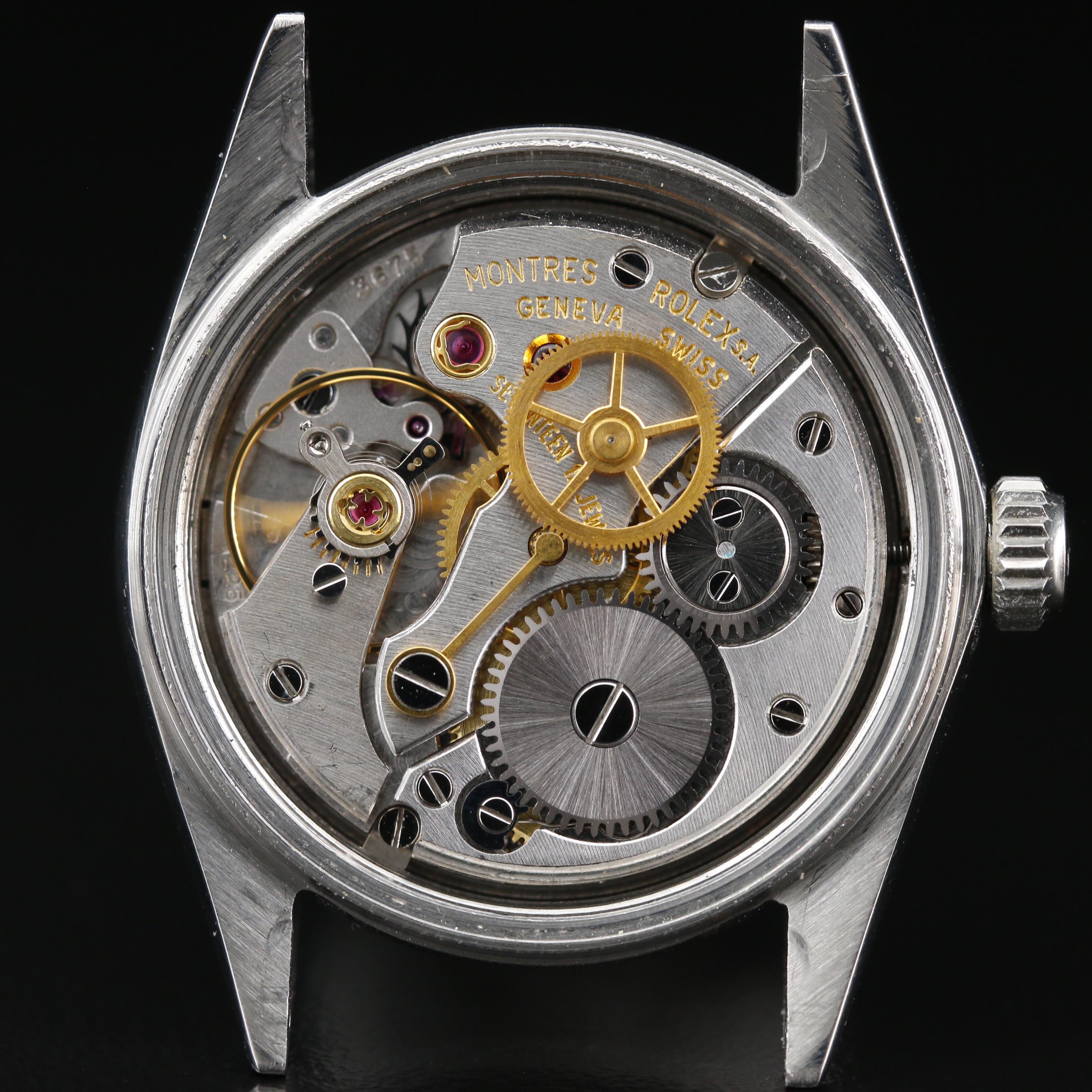 1967 Rolex Oysterdate Precision Stainless Steel Stem Wind Watch