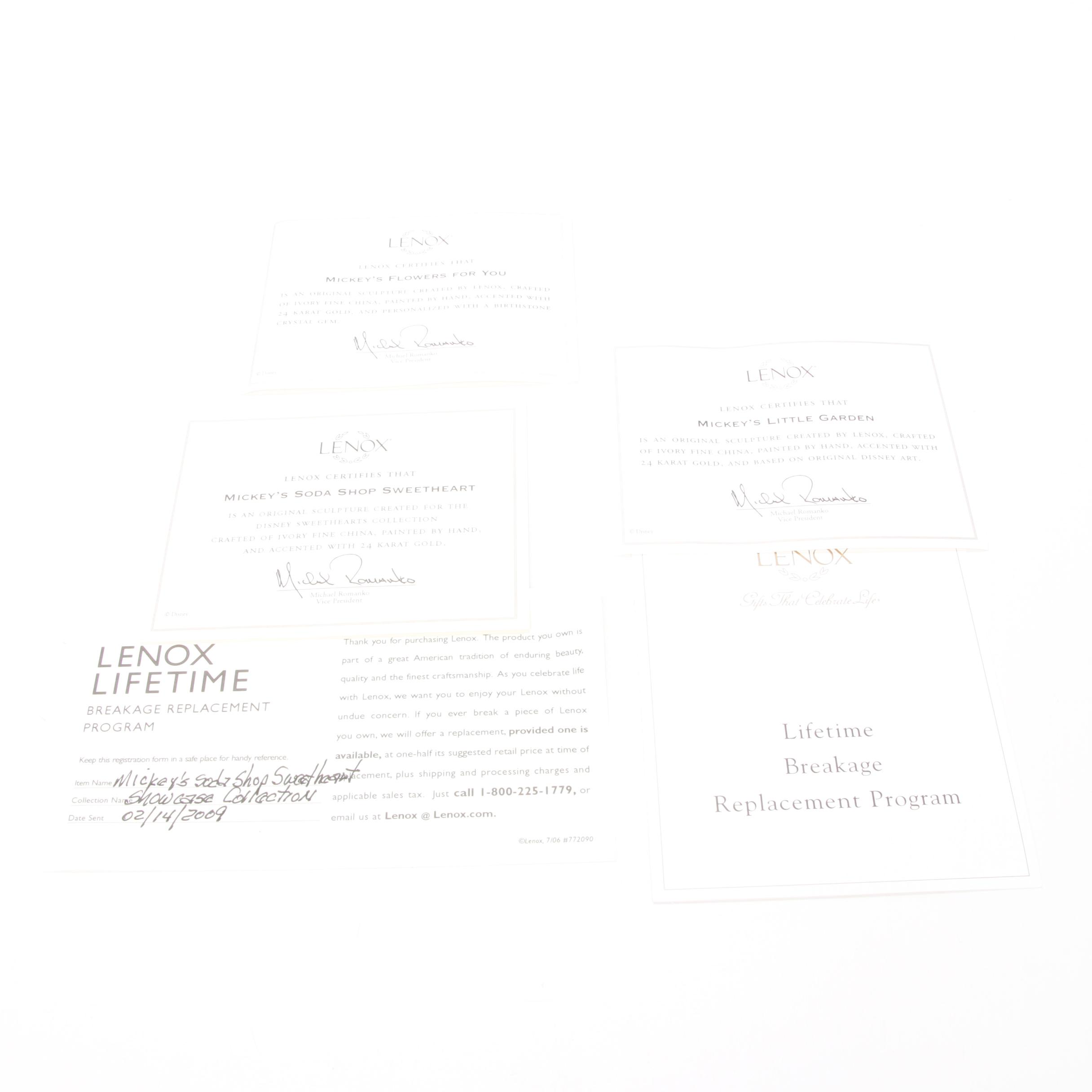 Lenox Walt Disney Showcase Collection Porcelain Figurines