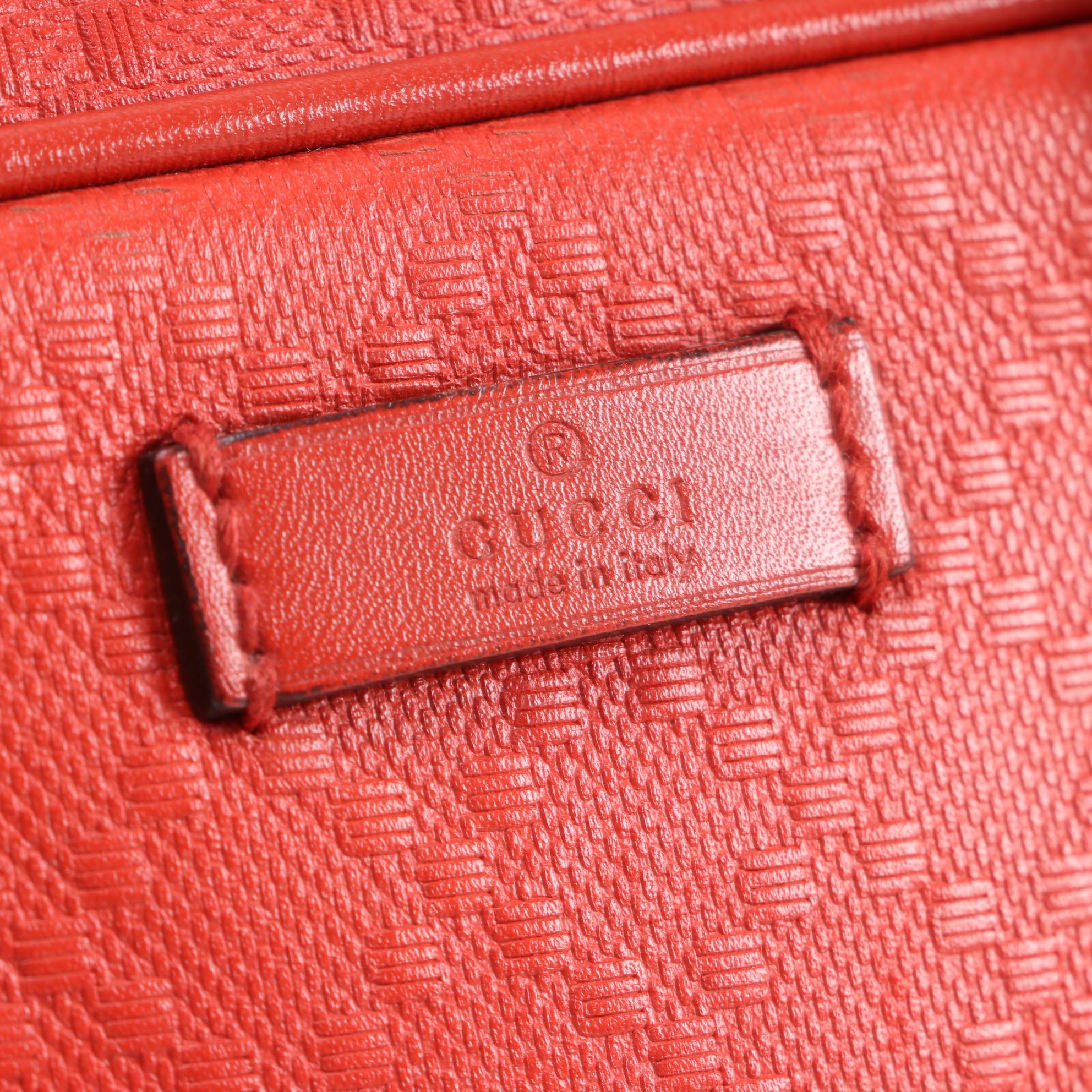 Gucci Convertible Briefcase in Bright Diamante and Smooth Leather