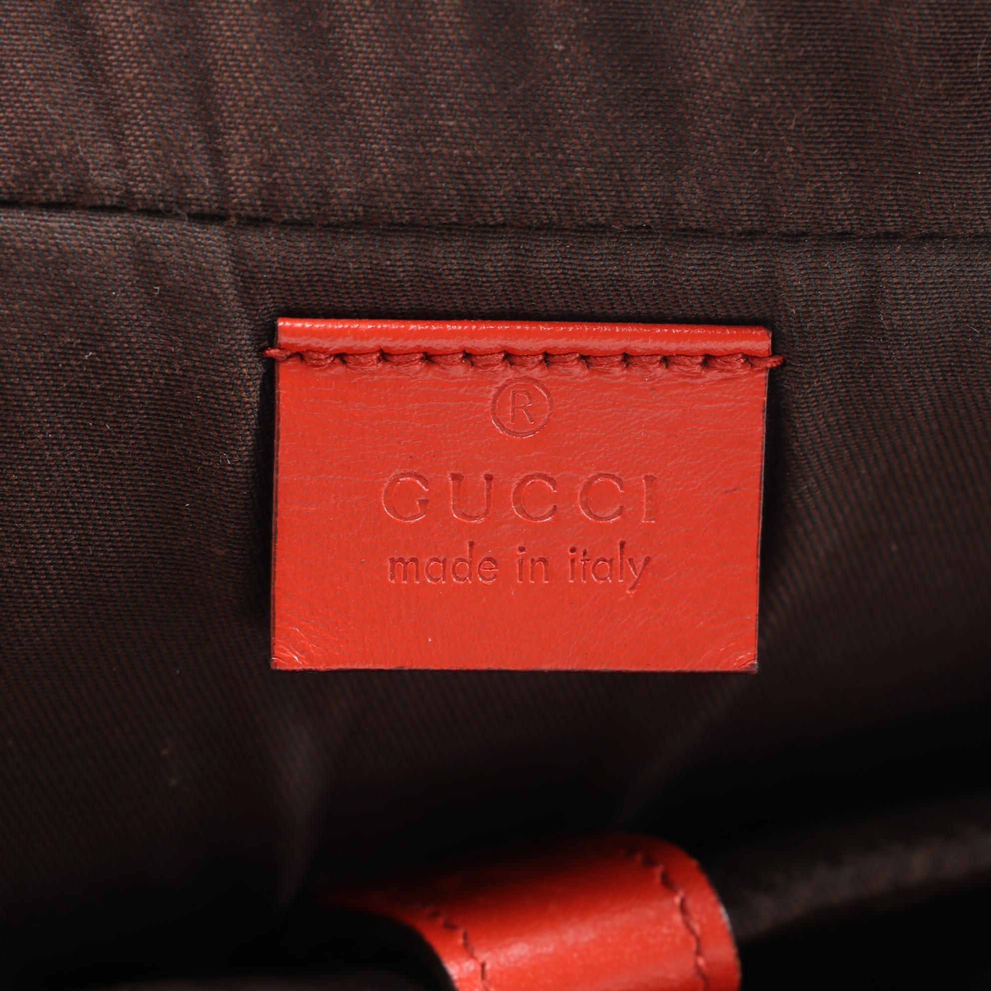 Gucci Convertible Briefcase in Bright Diamante and Smooth Leather