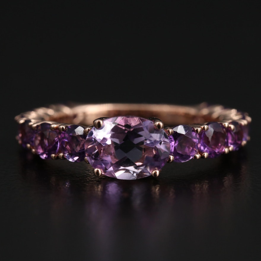 EFFY 14K Rose Gold Amethyst Ring