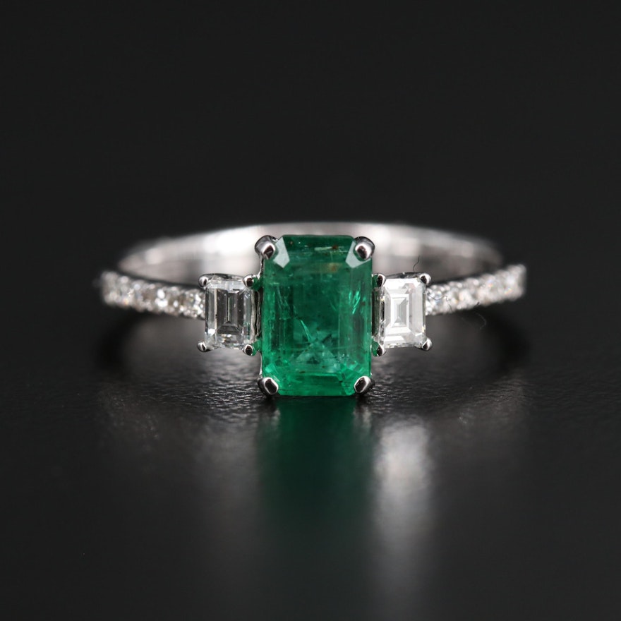 EFFY 14K Emerald and Diamond Ring