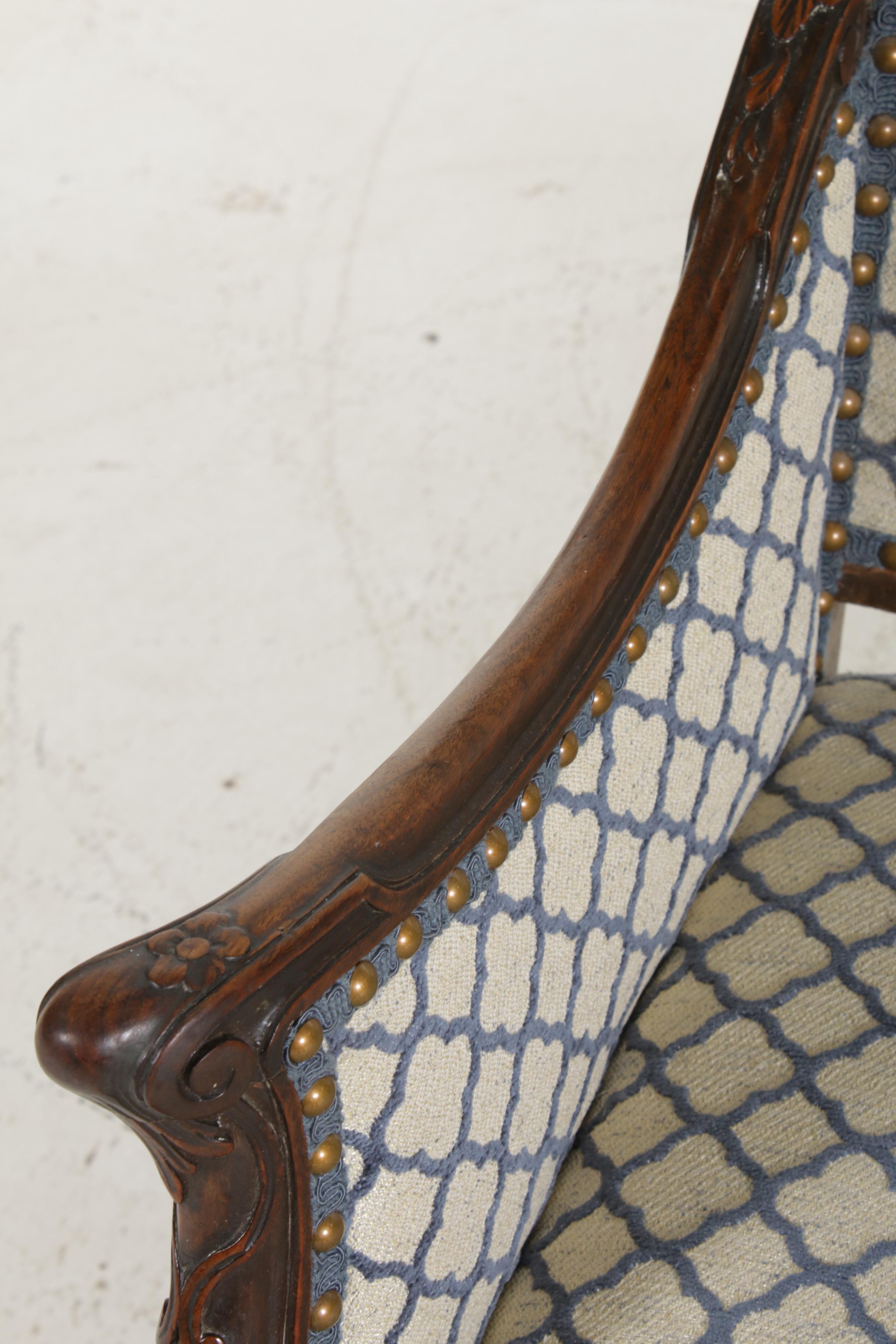 Pair of French Provincial Style Armchairs, Mid-20th Century