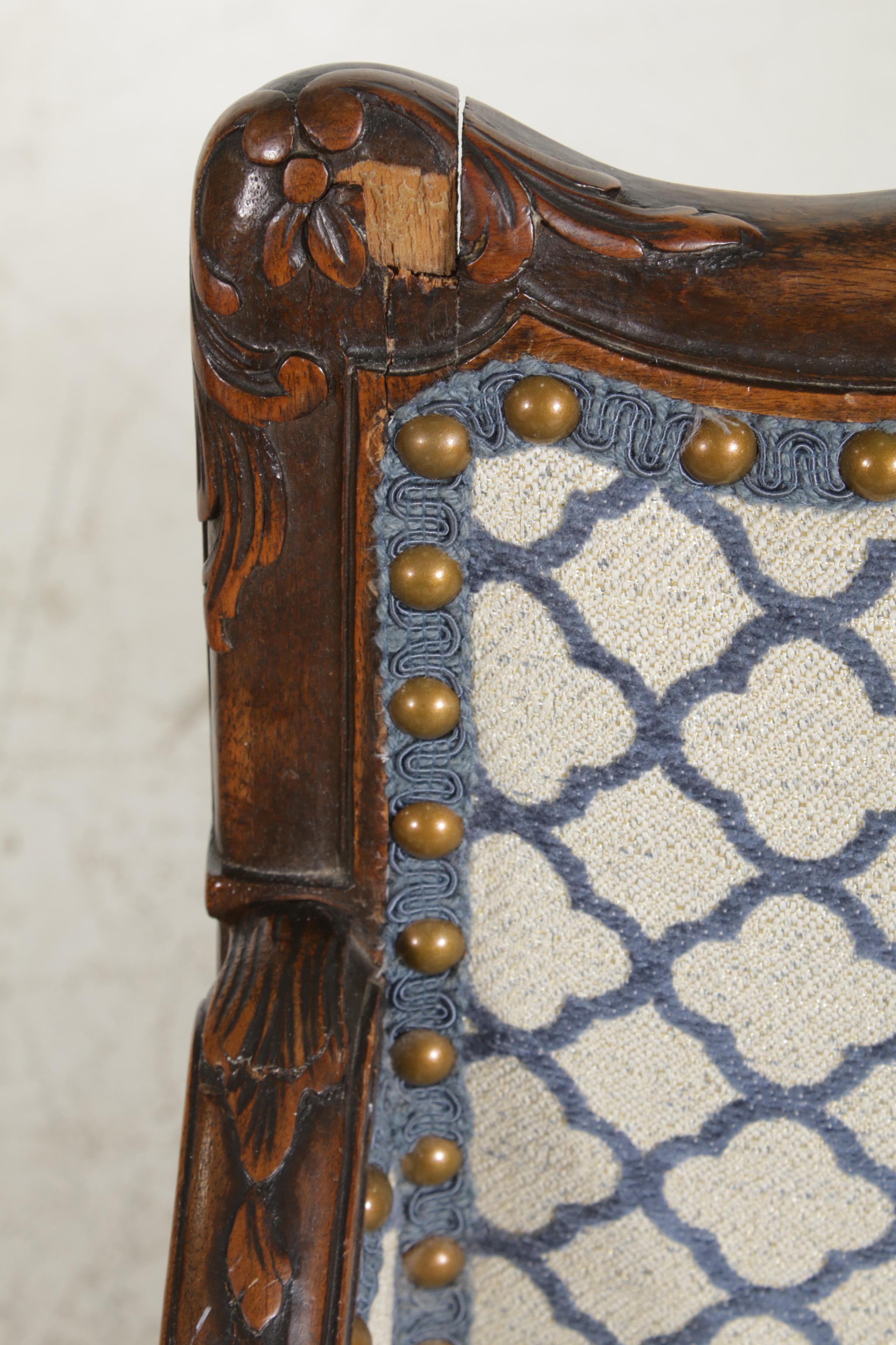 Pair of French Provincial Style Armchairs, Mid-20th Century