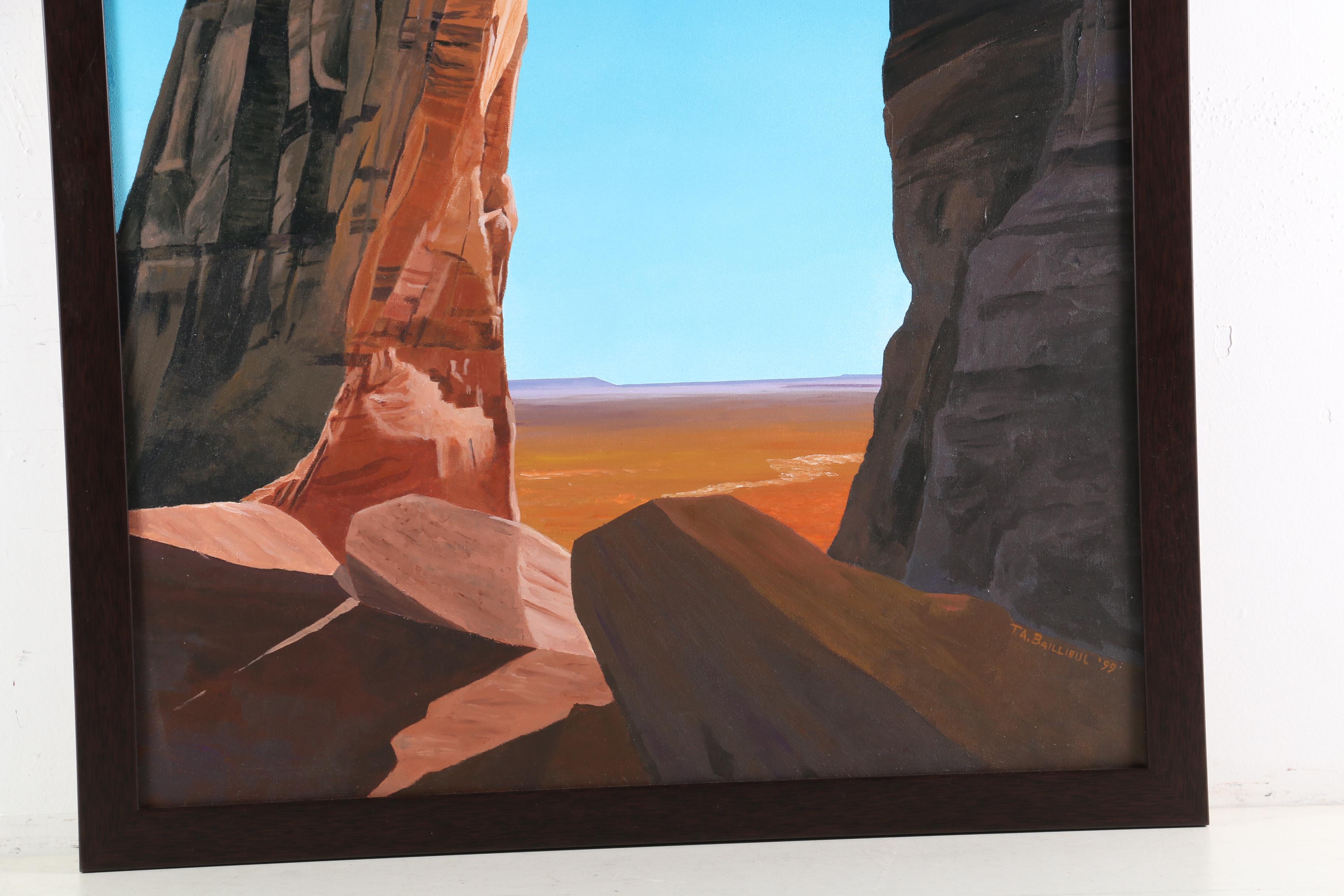 Tom Baillieul Acrylic Painting "Erosion and Light II", 1999