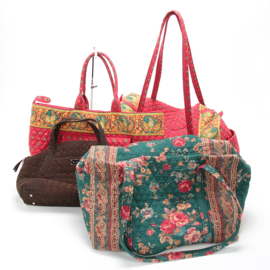 Vera Bradley Quilted Fabric Duffel Bags, Tote and Shoulder Bag