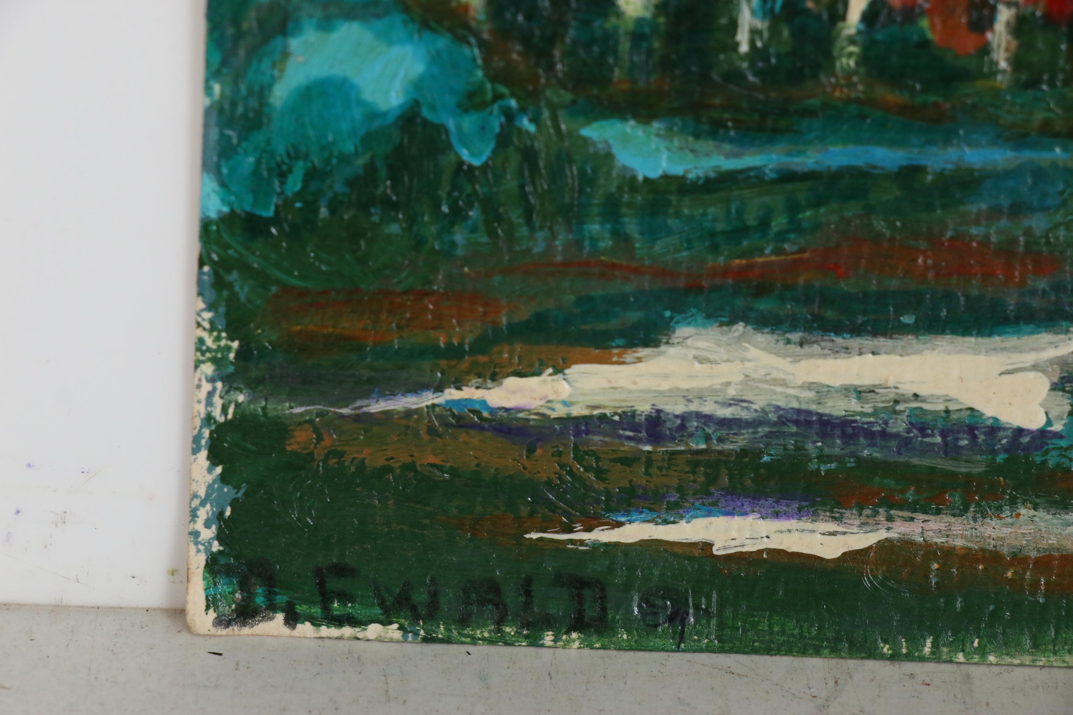 Dennis Ewald Landscape Oil Painting "Tea Lake Dam" after Tom Thomson, 1994