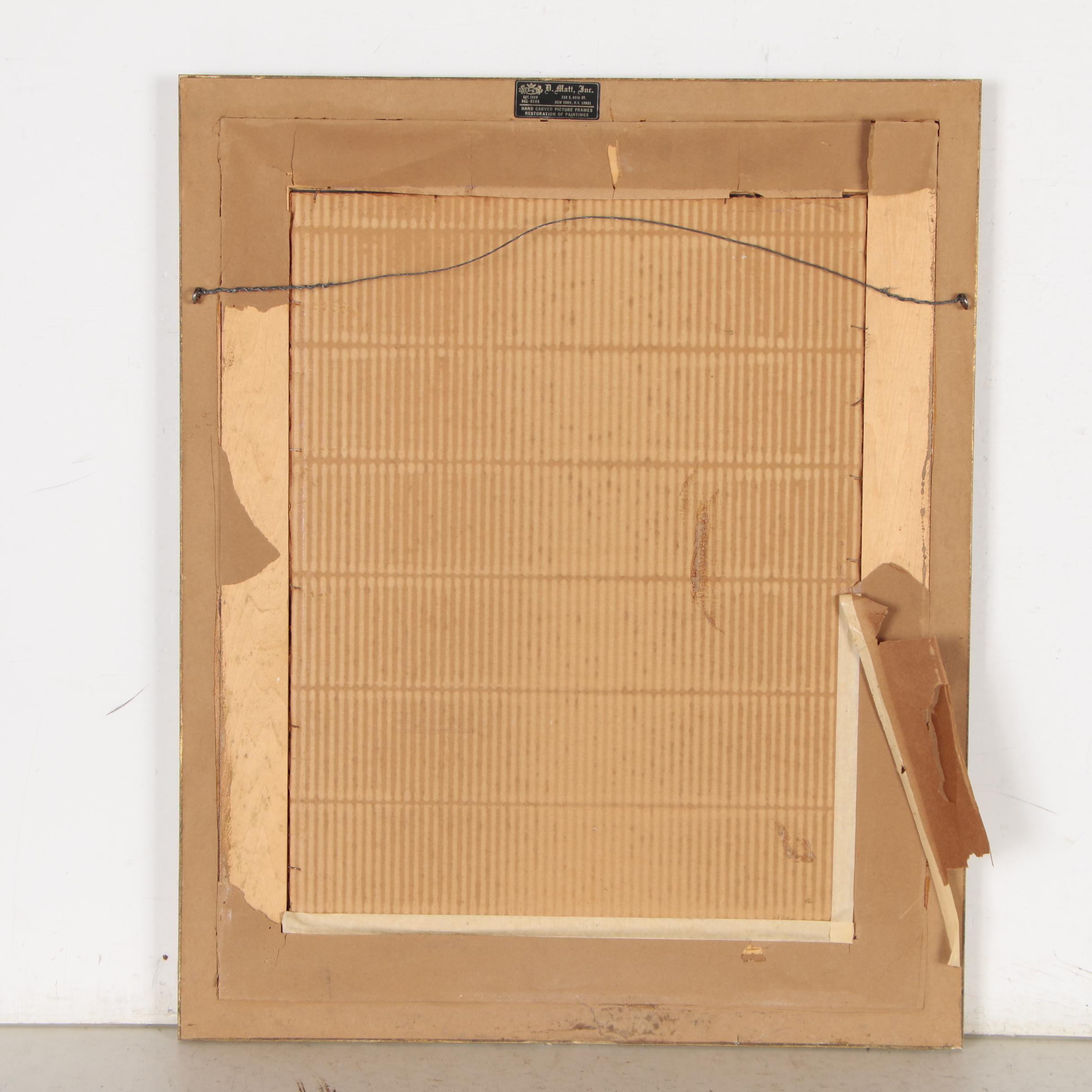 Pastel Drawing of Girl Wearing Floral Hat in the Style of Suzanne Eisendieck