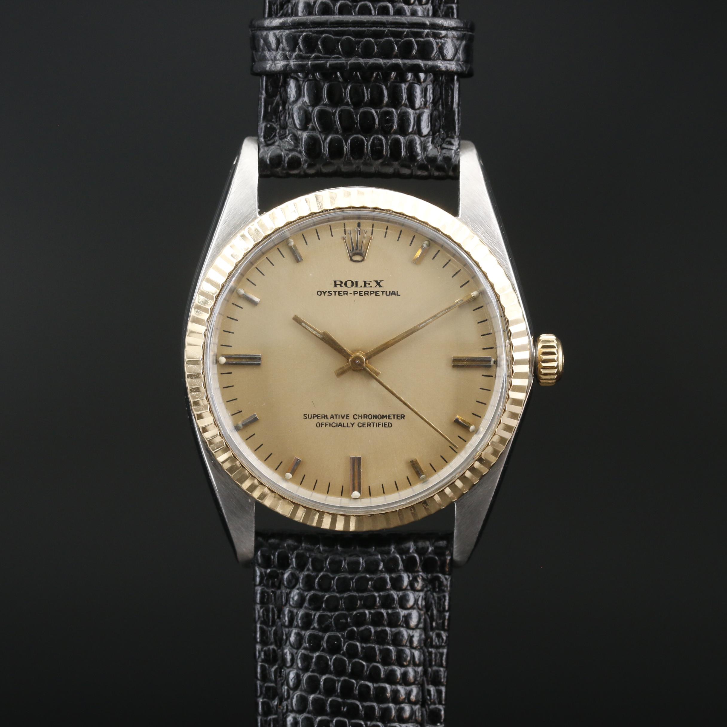 1966 Rolex Oyster Perpetual 14K and Stainless Steel Automatic Watch
