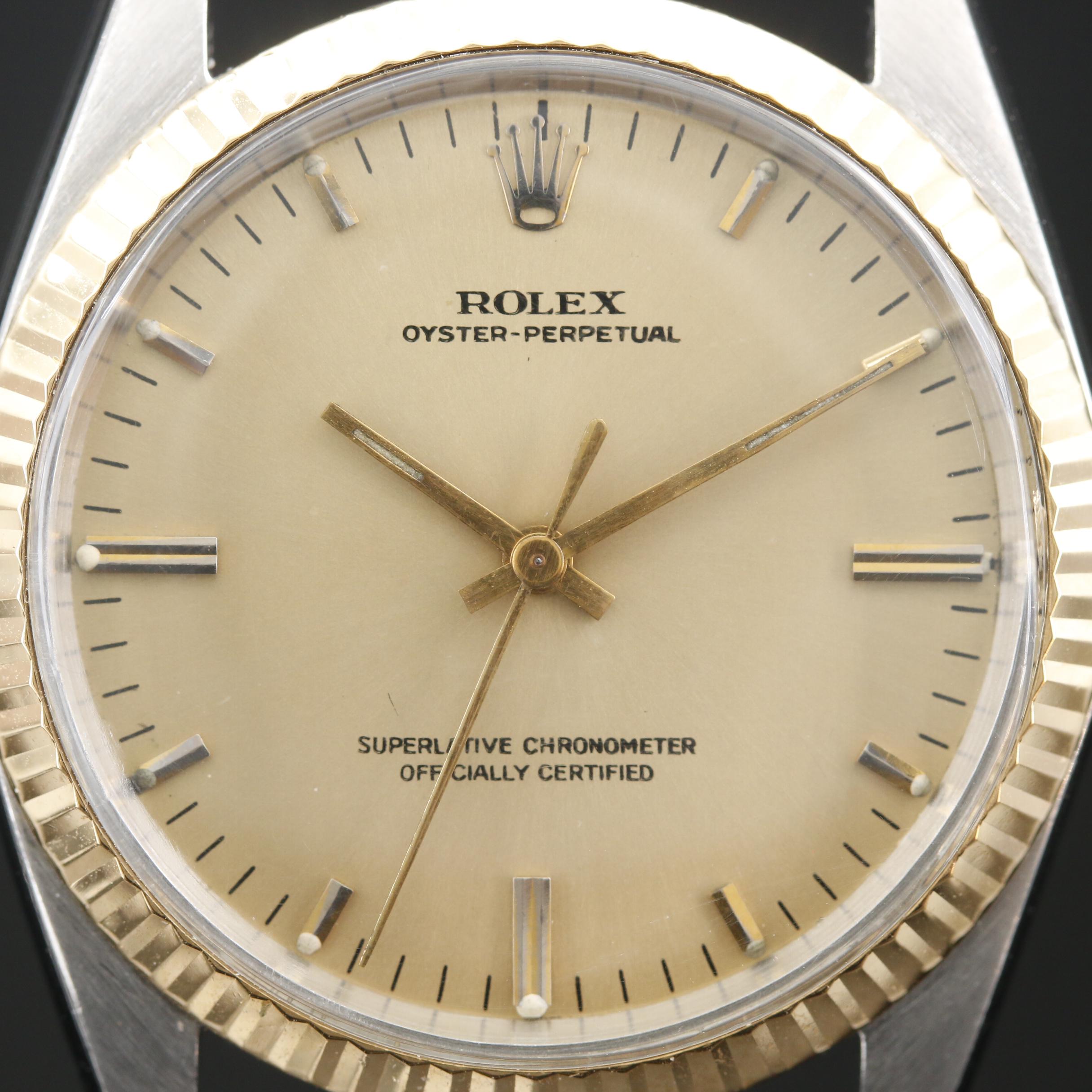 1966 Rolex Oyster Perpetual 14K and Stainless Steel Automatic Watch