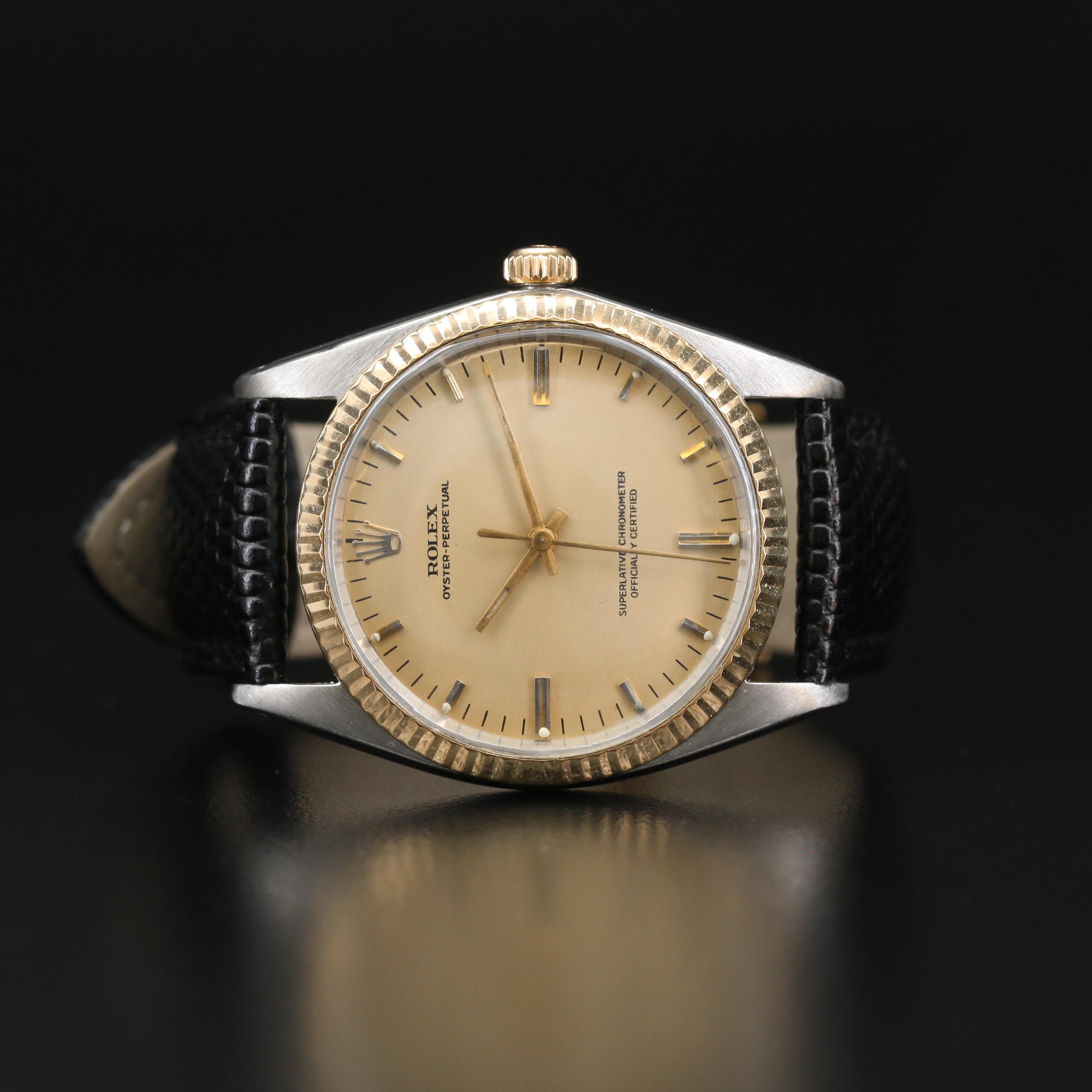 1966 Rolex Oyster Perpetual 14K and Stainless Steel Automatic Watch