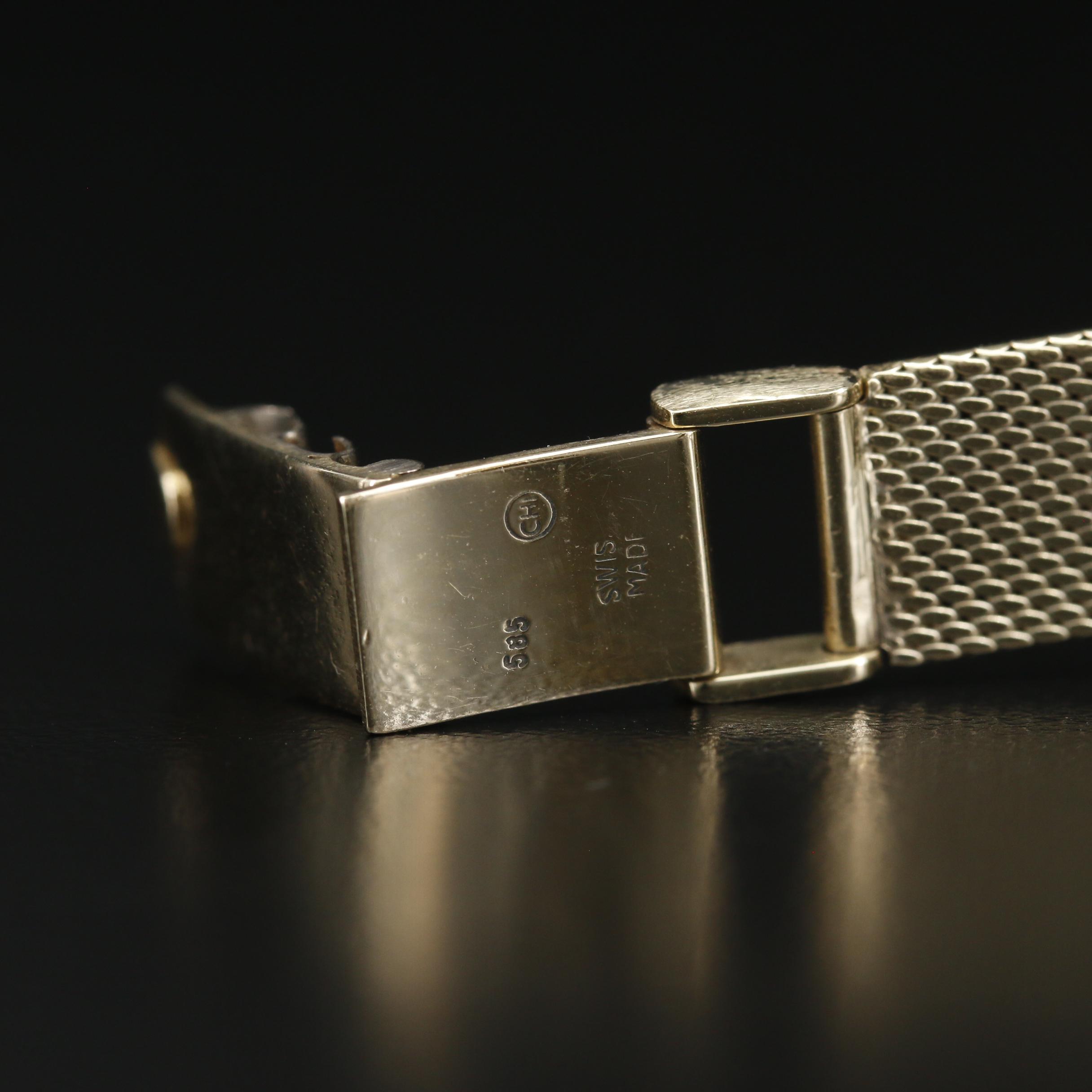 Vintage Rolex Orchid 14K Gold Stem Wind Watch