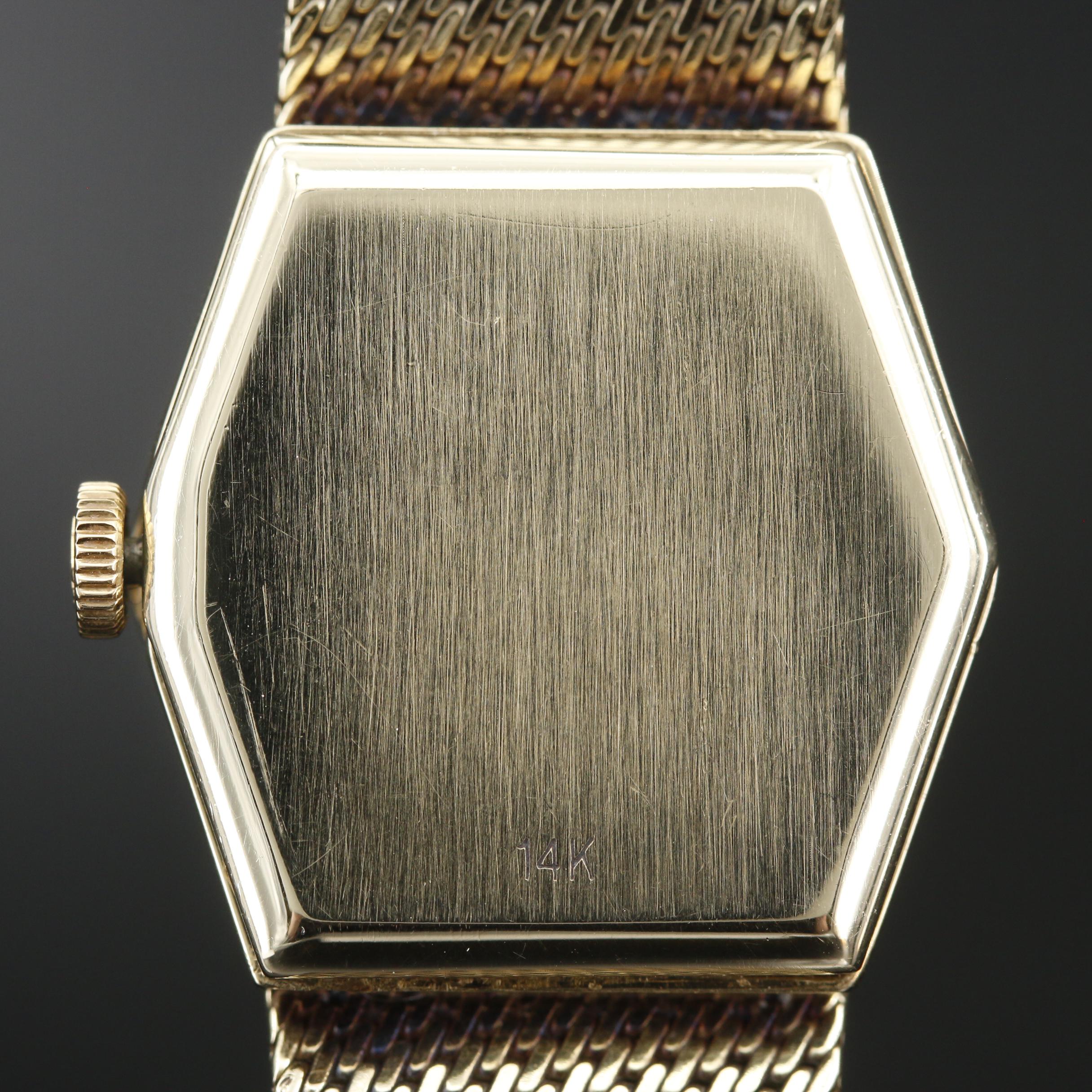 Vintage Rolex Orchid 14K Gold Stem Wind Watch