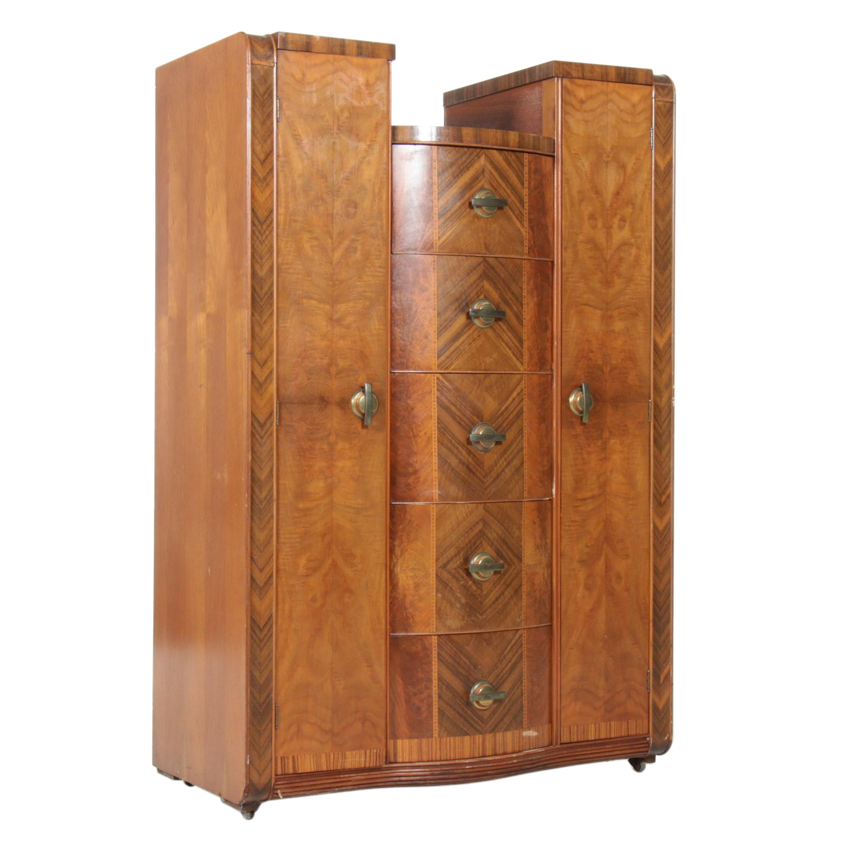 Tri Bond Furniture Art Deco Chiffarobe, Mid 20th Century