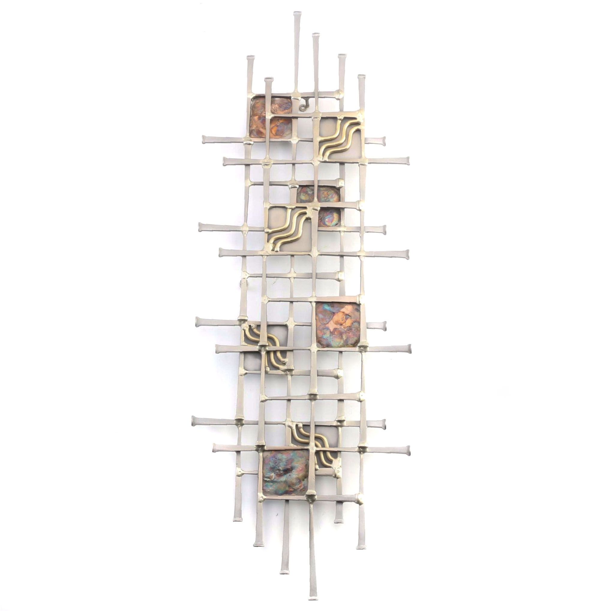 Ron Schmidt "Candle" Wall Art of Welded Square Headed Nails