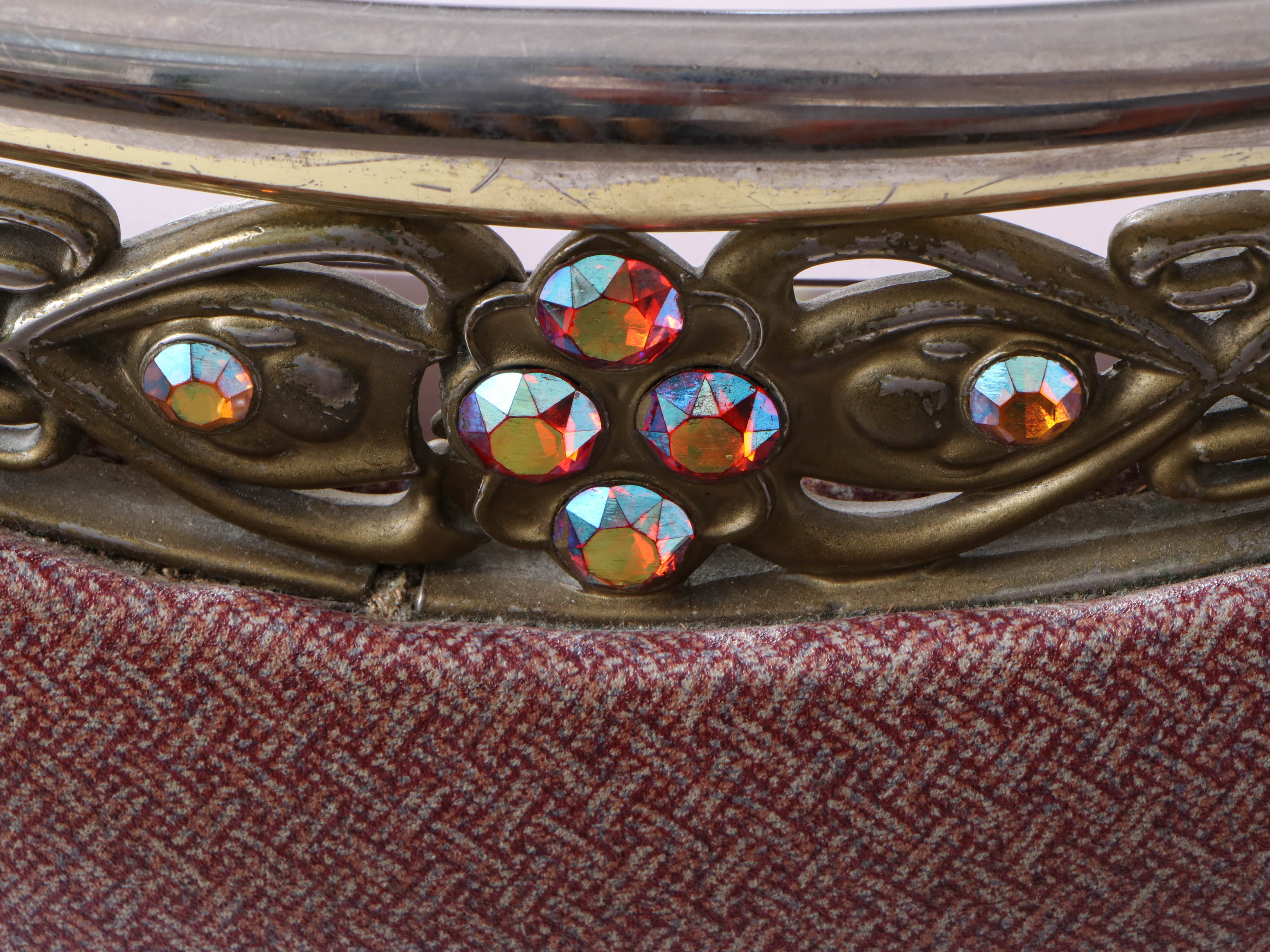 Virtue Brothers Mid Century Pink Bejeweled Chairs and Table Set