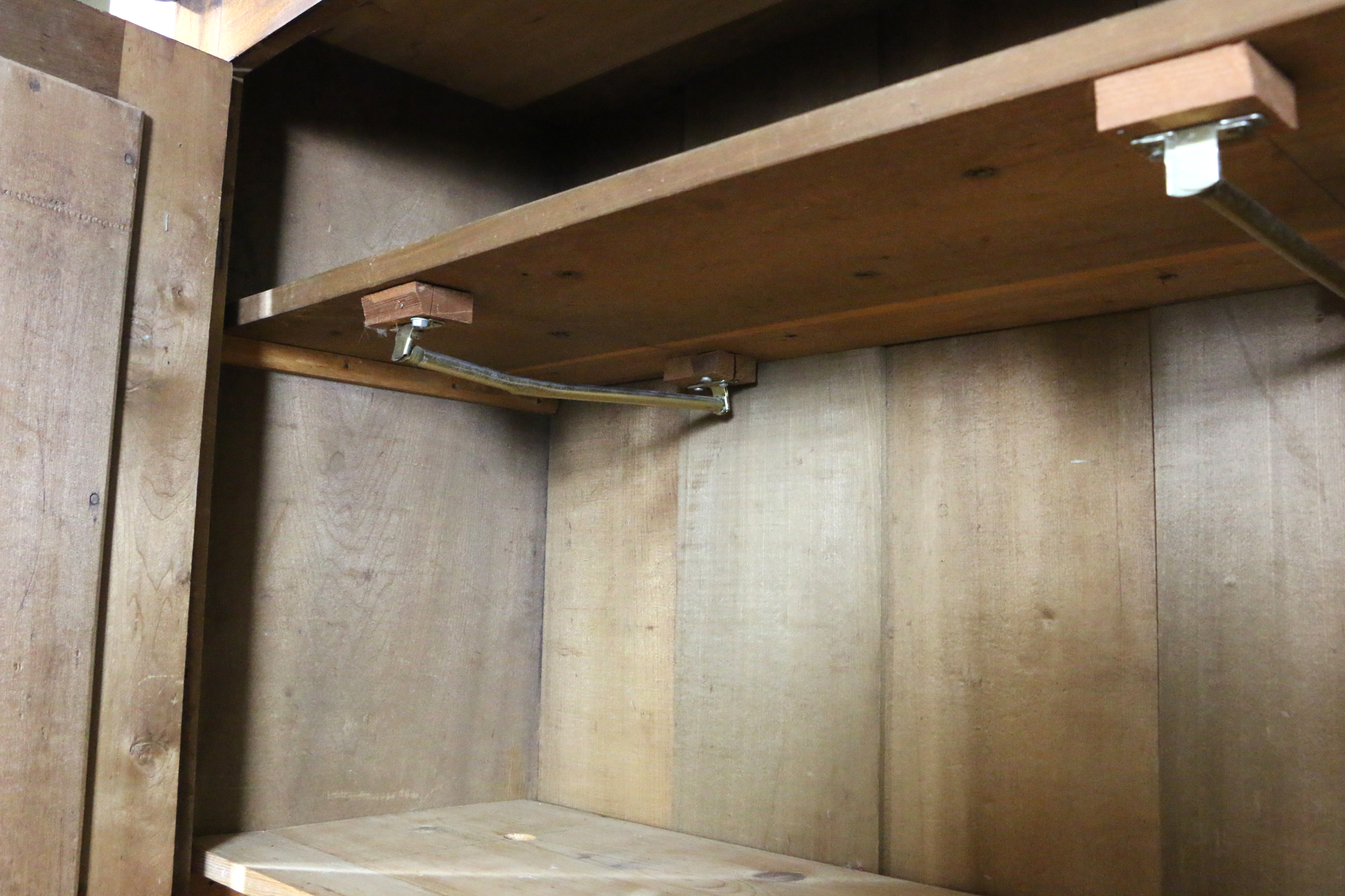 American Victorian Walnut-Finished Poplar Wardrobe, Mid to Late 19th Century