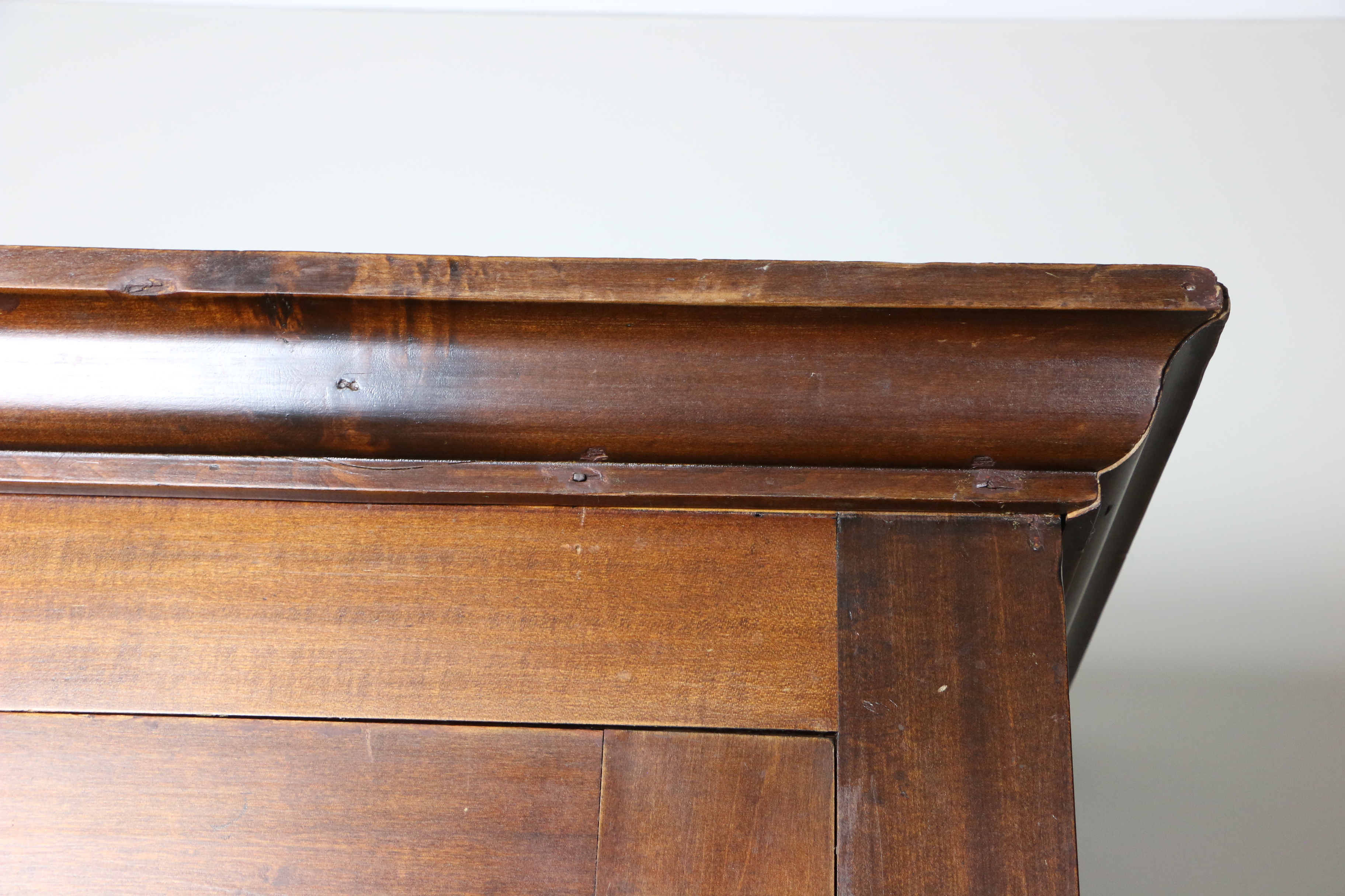 American Victorian Walnut-Finished Poplar Wardrobe, Mid to Late 19th Century