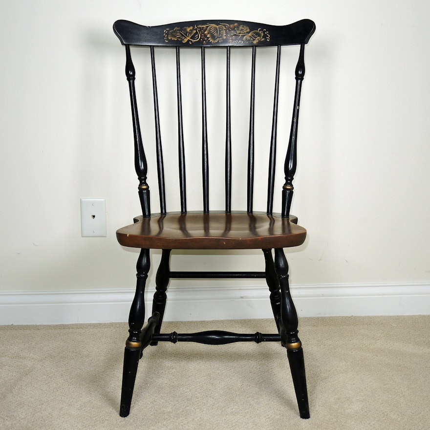 L. Hitchcock Stenciled Chair, Mid-20th Century