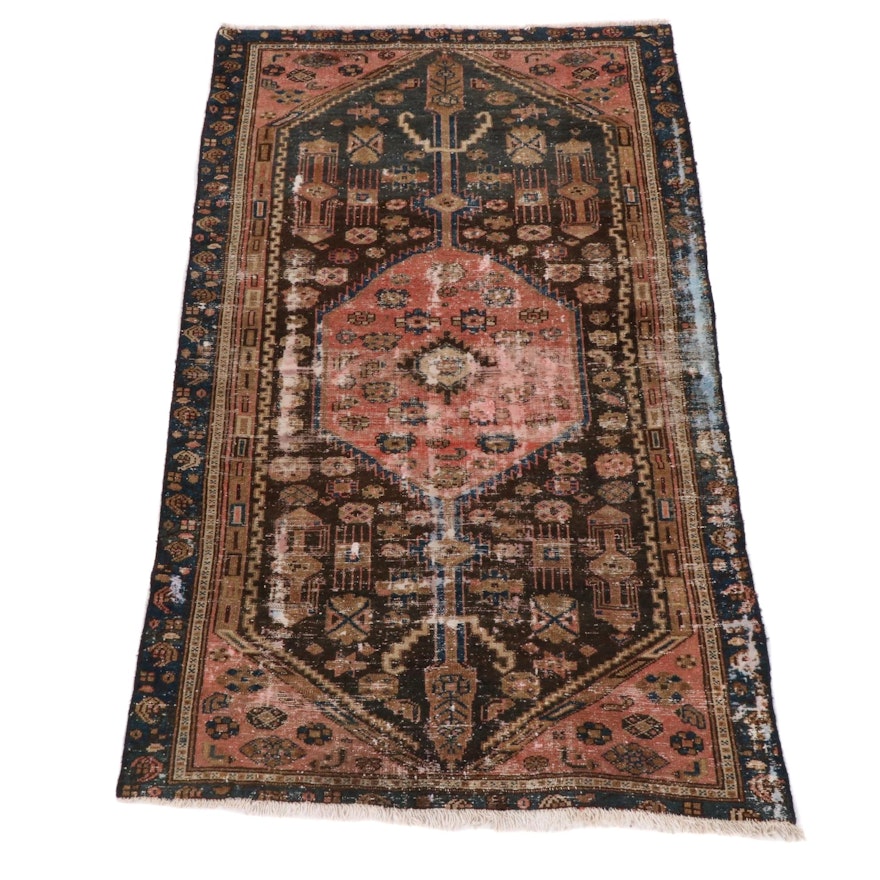 3'8 x 6'3 Hand-Knotted Northwest Persian Rug, 1920s