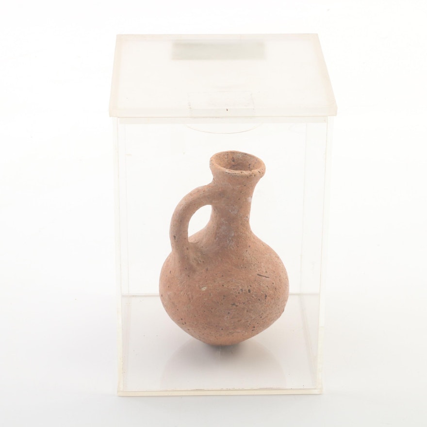 Red Burnished Pottery Juglet, Attributed to 9th-8th Century B.C.E.